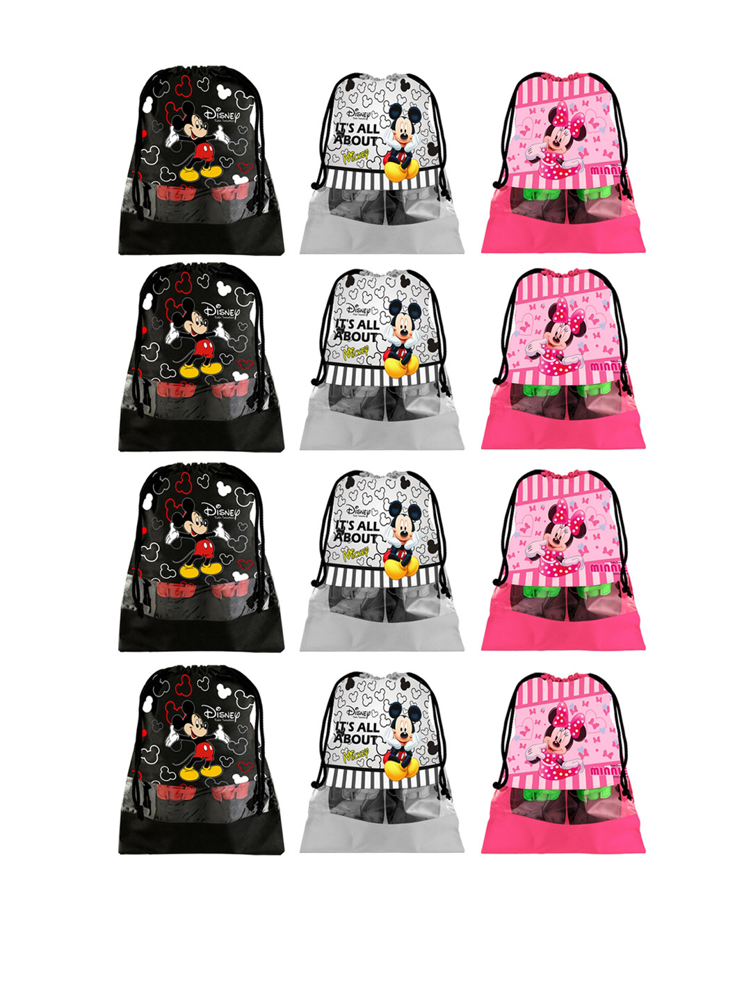 

Kuber Industries Set Of 12 Disney Printed Dust-Proof Shoe Organisers, Black