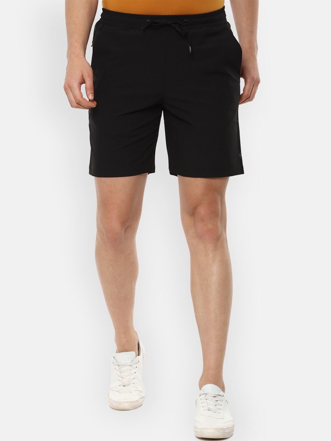 

Louis Philippe ATHPLAY Men Black Solid Slim Fit Regular Shorts