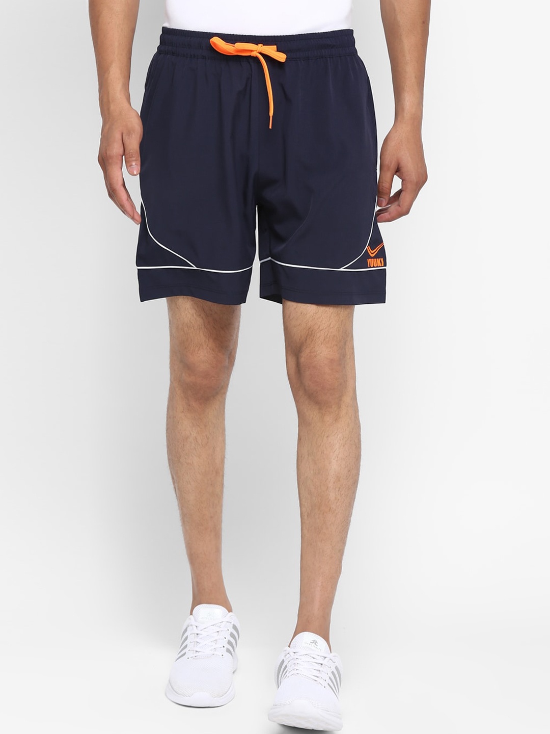

Yuuki Men Navy Blue Solid Regular Fit Sports Shorts