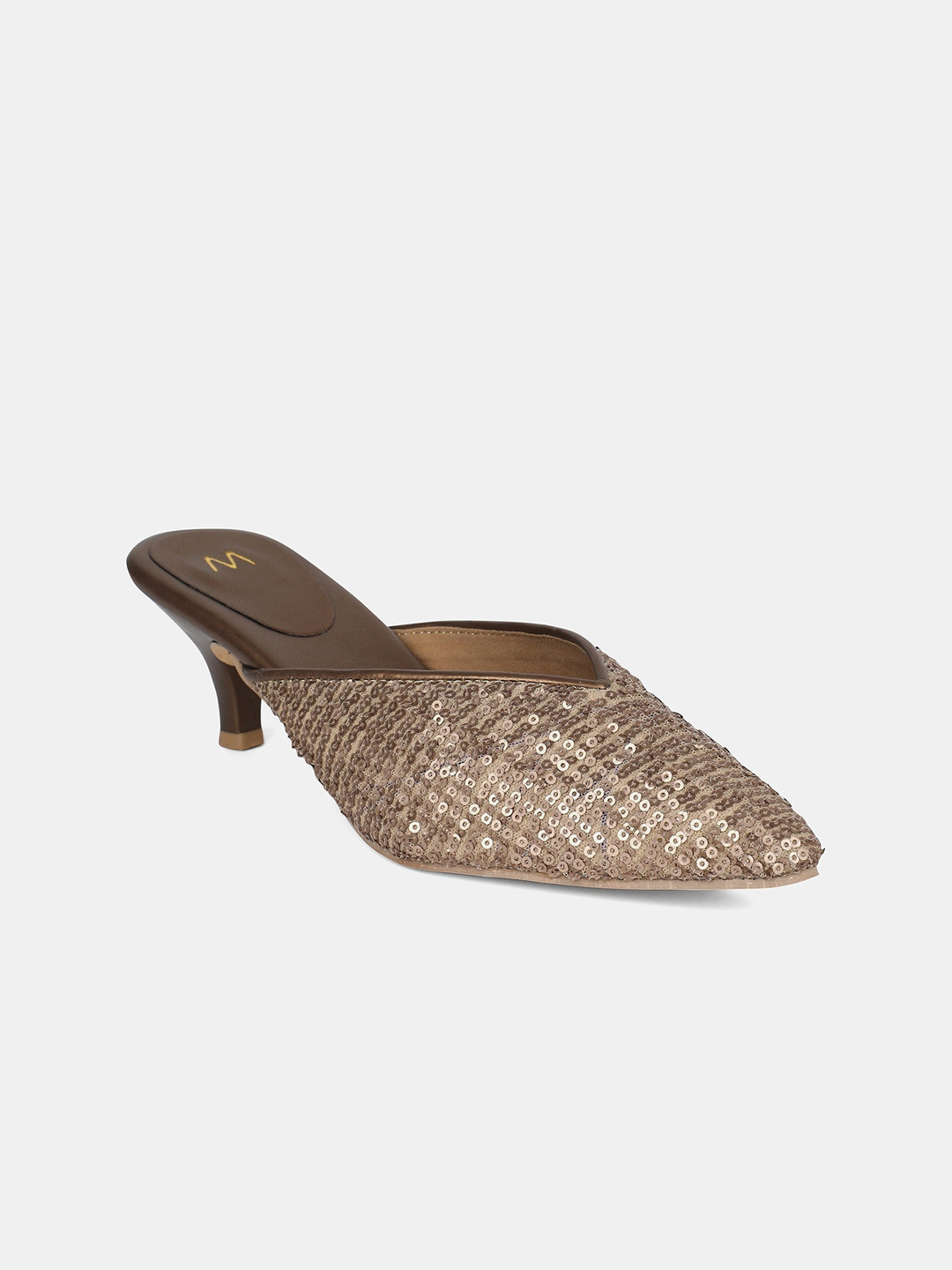 

W The Folksong Collection Women Gold-Toned Embellished Mules