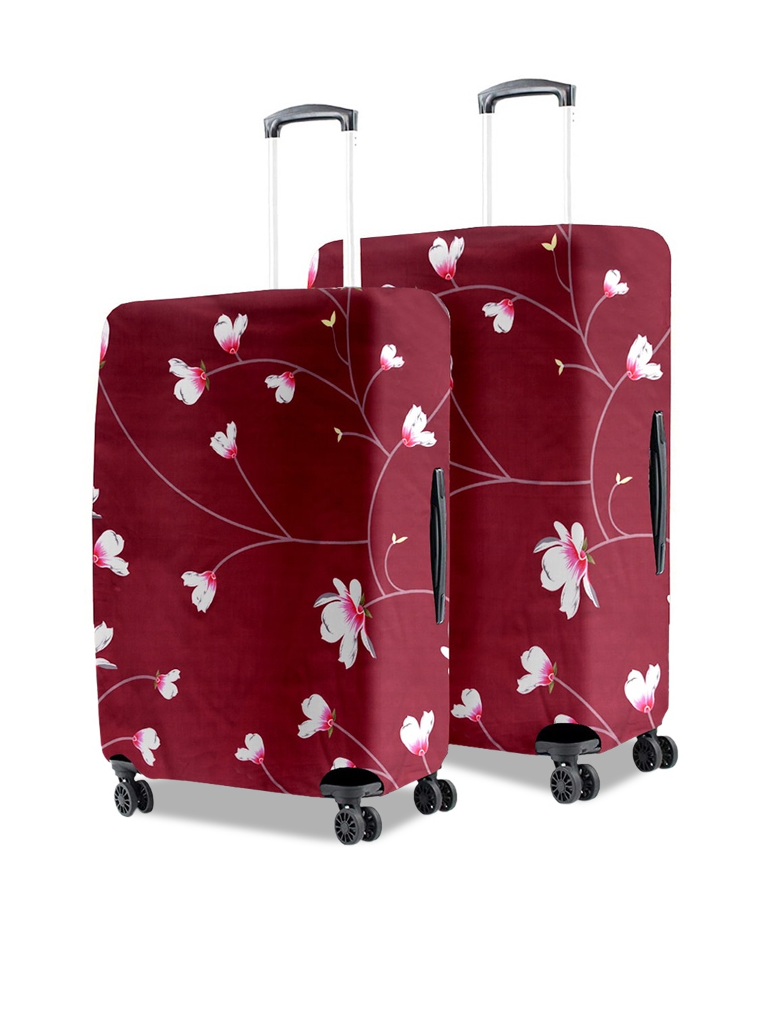 

Cortina Set of 2 Maroon Printed Protective Trolley Bag Cover