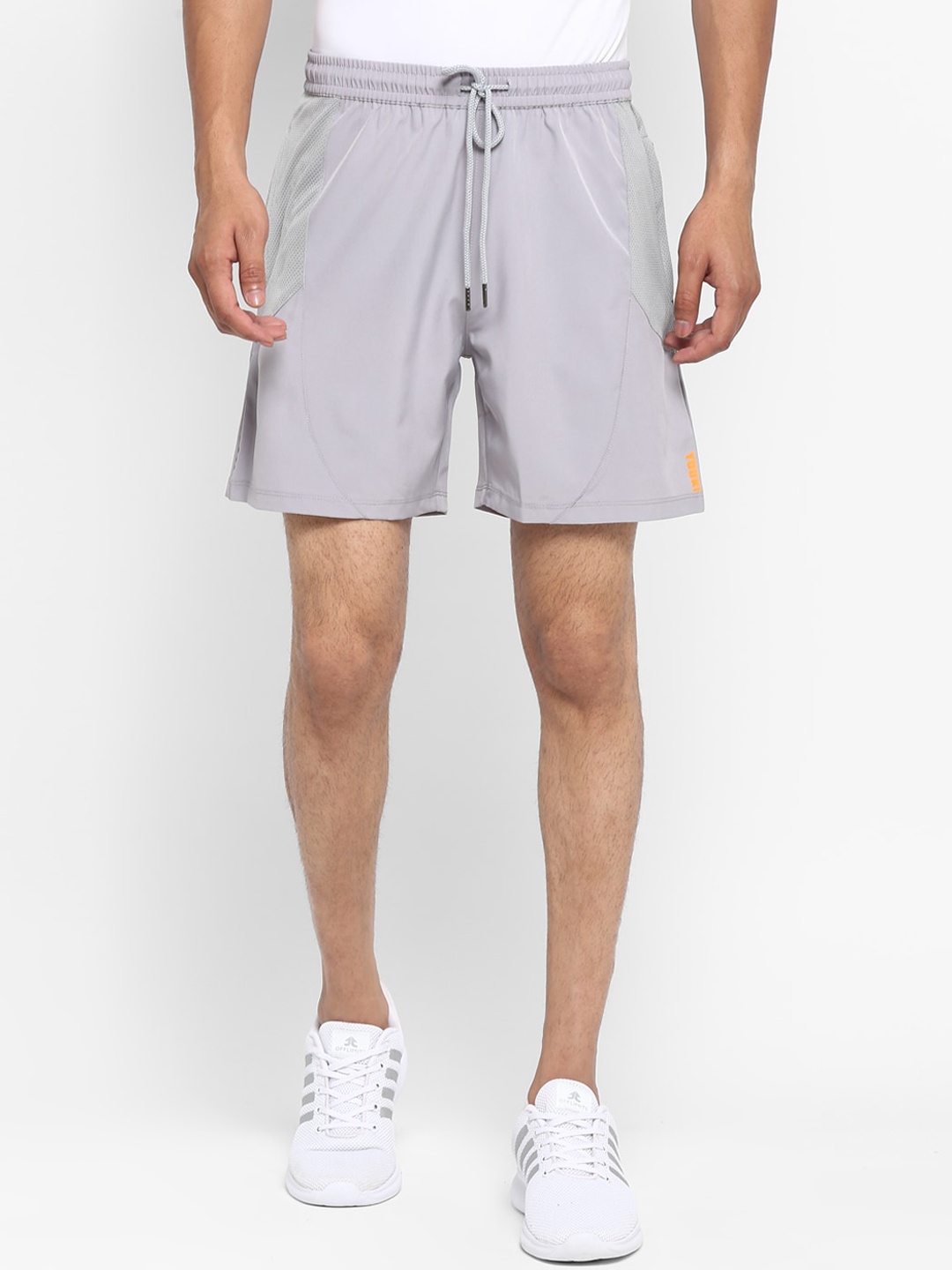 

Yuuki Men Grey Solid Regular Fit Sports Shorts