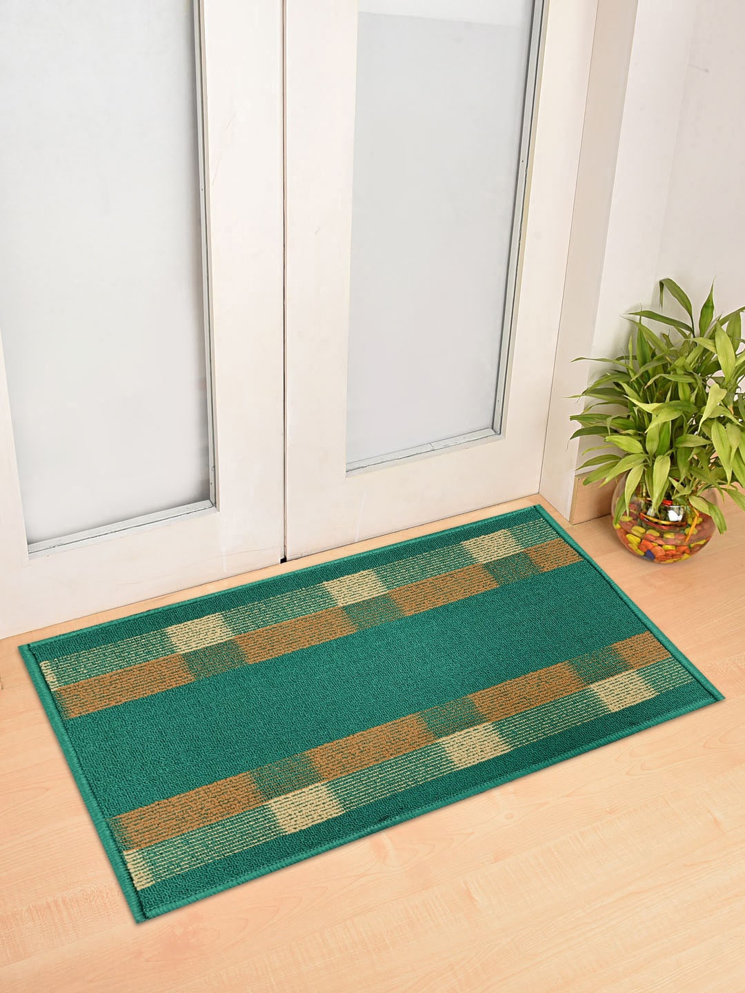 

Status Green & Yellow Printed Anti-Skid Doormat