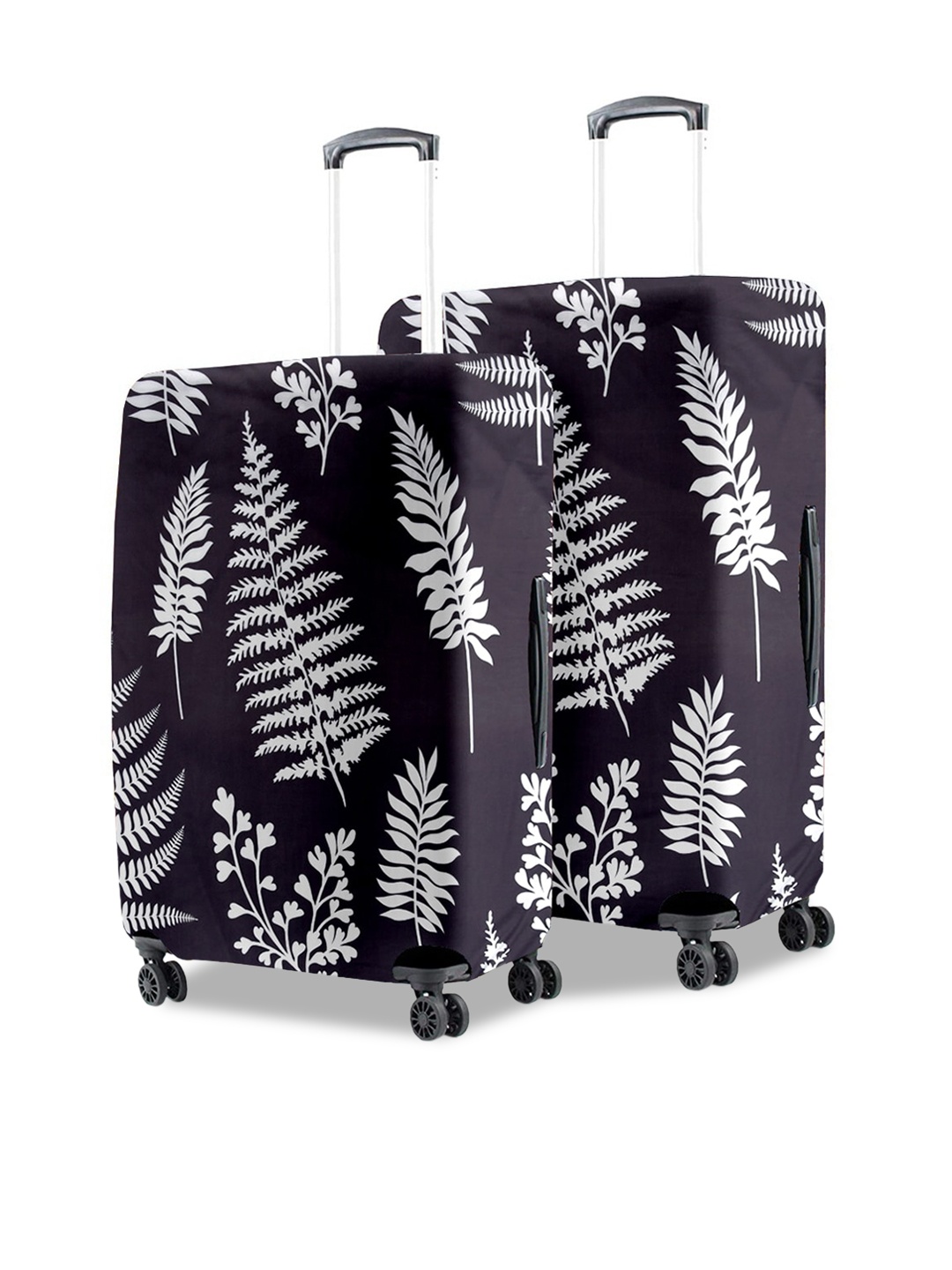 

Cortina Set of 2 Navy Blue & White Printed Luggage Covers