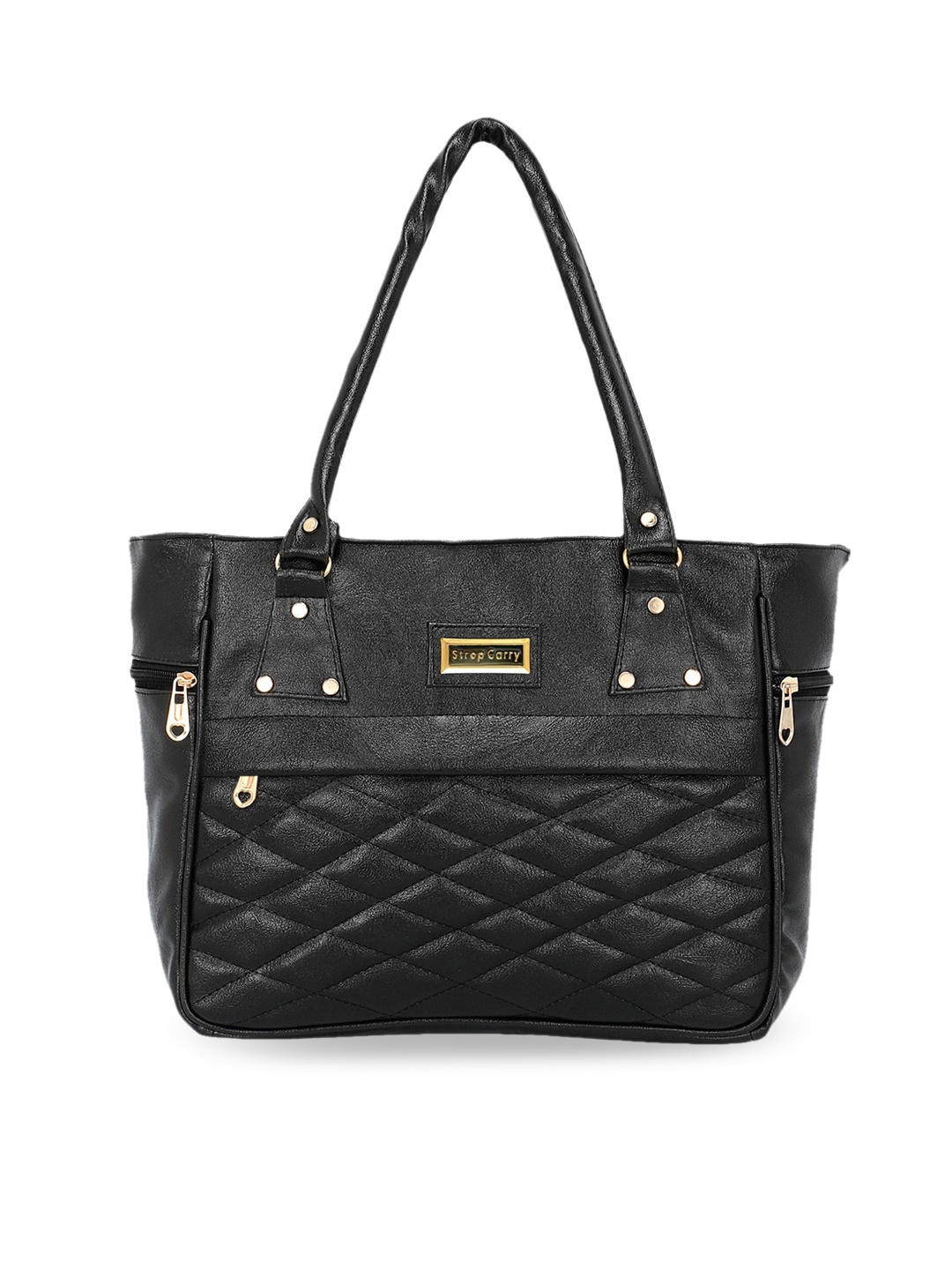 

Stropcarry Black Solid Handheld Bag