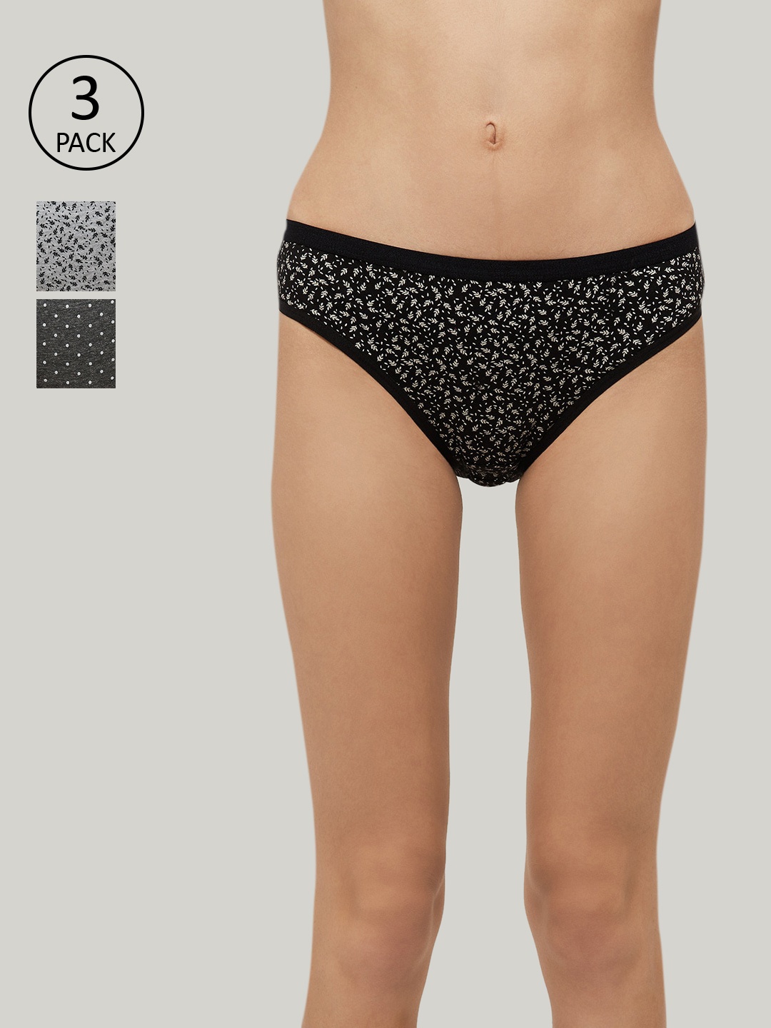 

max Women Pack Of 3 Assorted Basic Briefs-NOOSSU21LH19