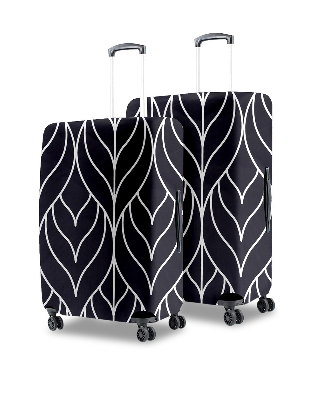 

Cortina Black Printed Set of 2 Trolley Bag cover