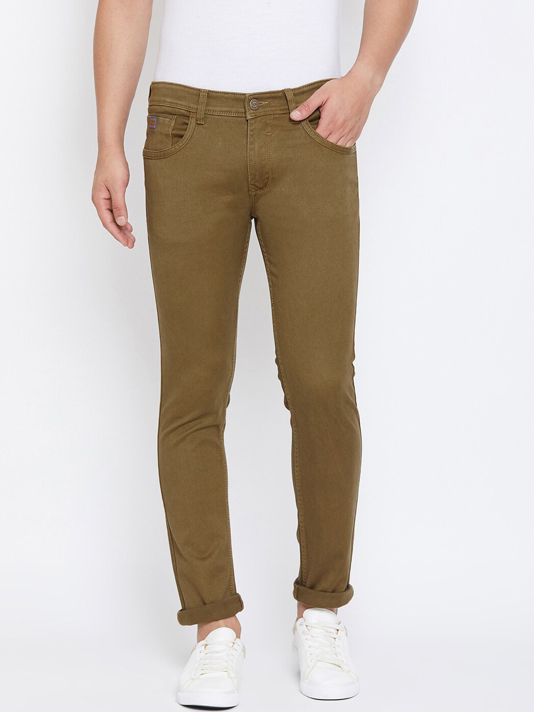 

Canary London Men Khaki Skinny Fit Low-Rise Clean Look Jeans
