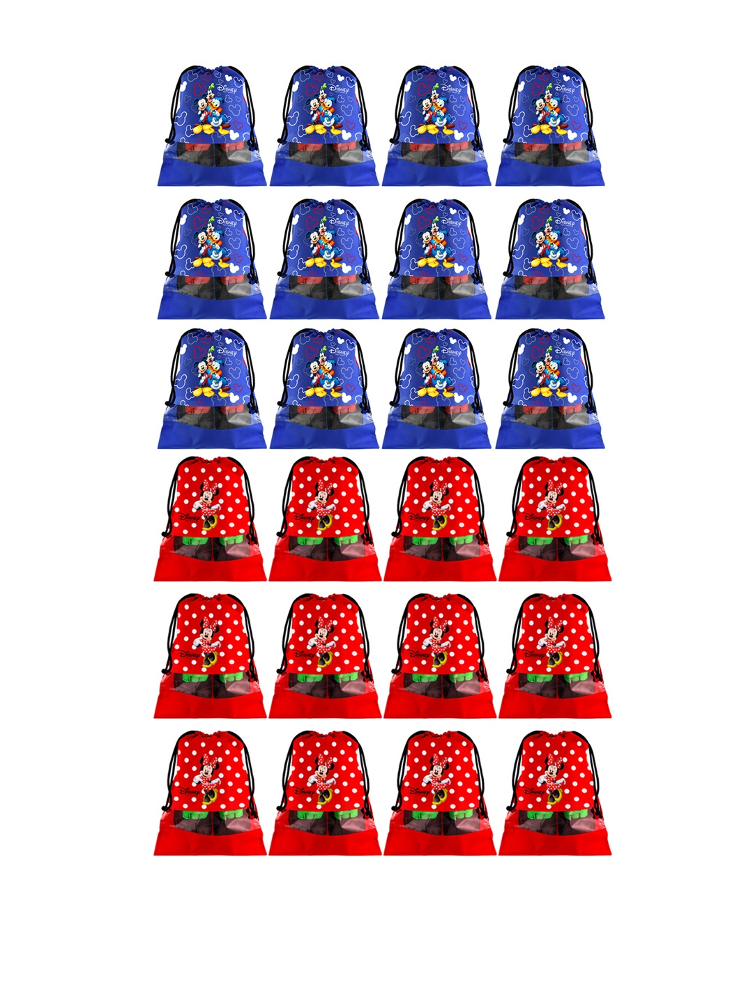 

Kuber Industries Set Of 24 Disney Printed Dust-Proof Shoe Organisers, Red
