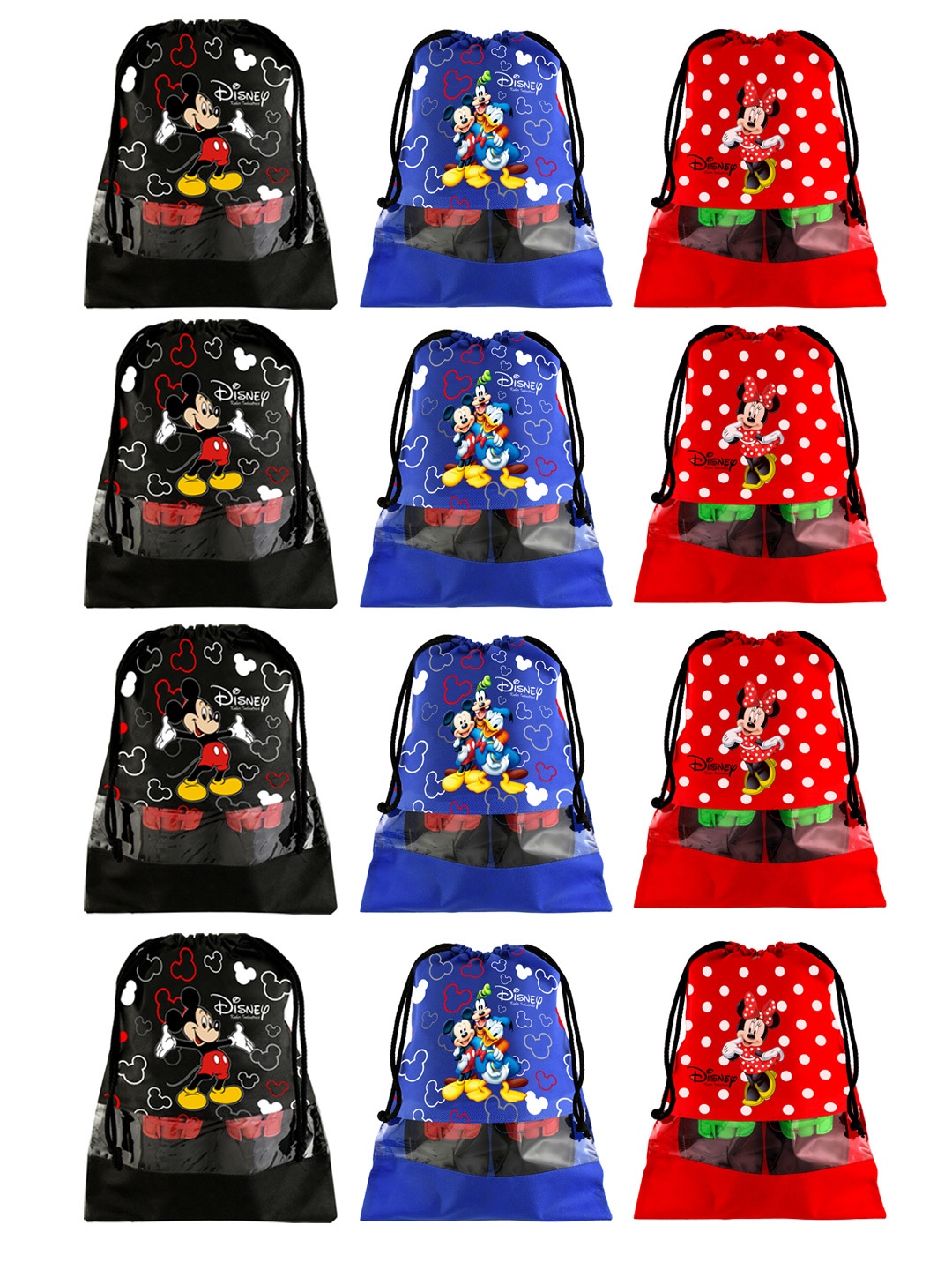 

Kuber Industries Black, Blue & Red Set Of 12 Disney Printed Dust-Proof Shoe Organisers