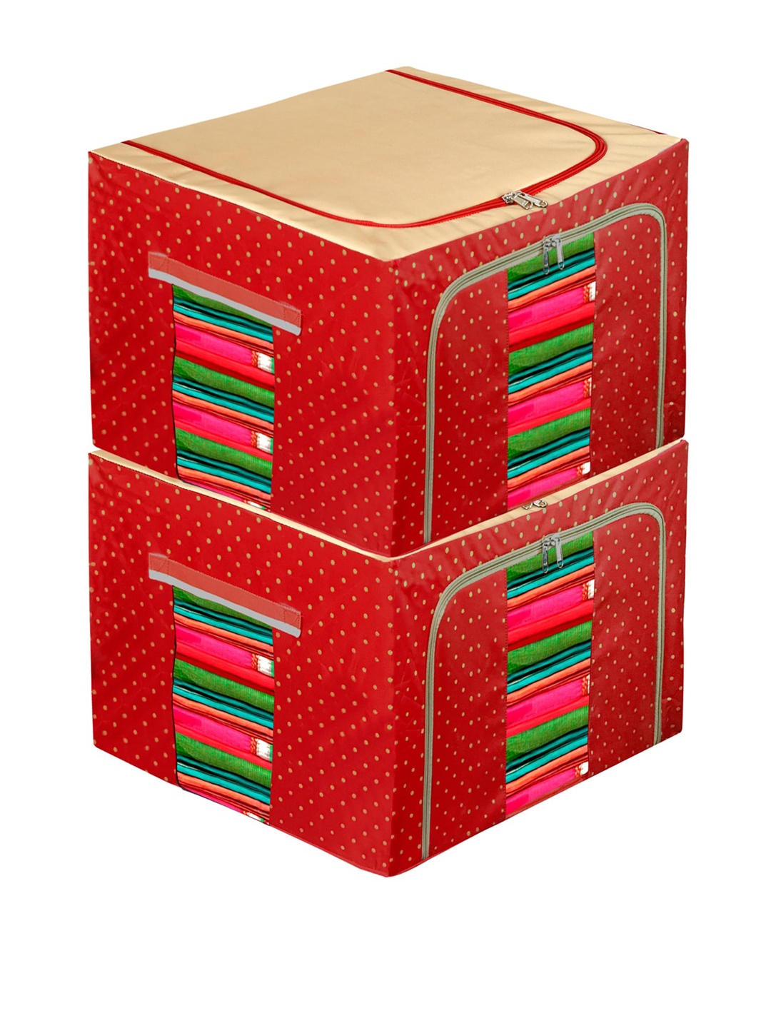 

Kuber Industries Maroon Set of 2 Printed Organisers