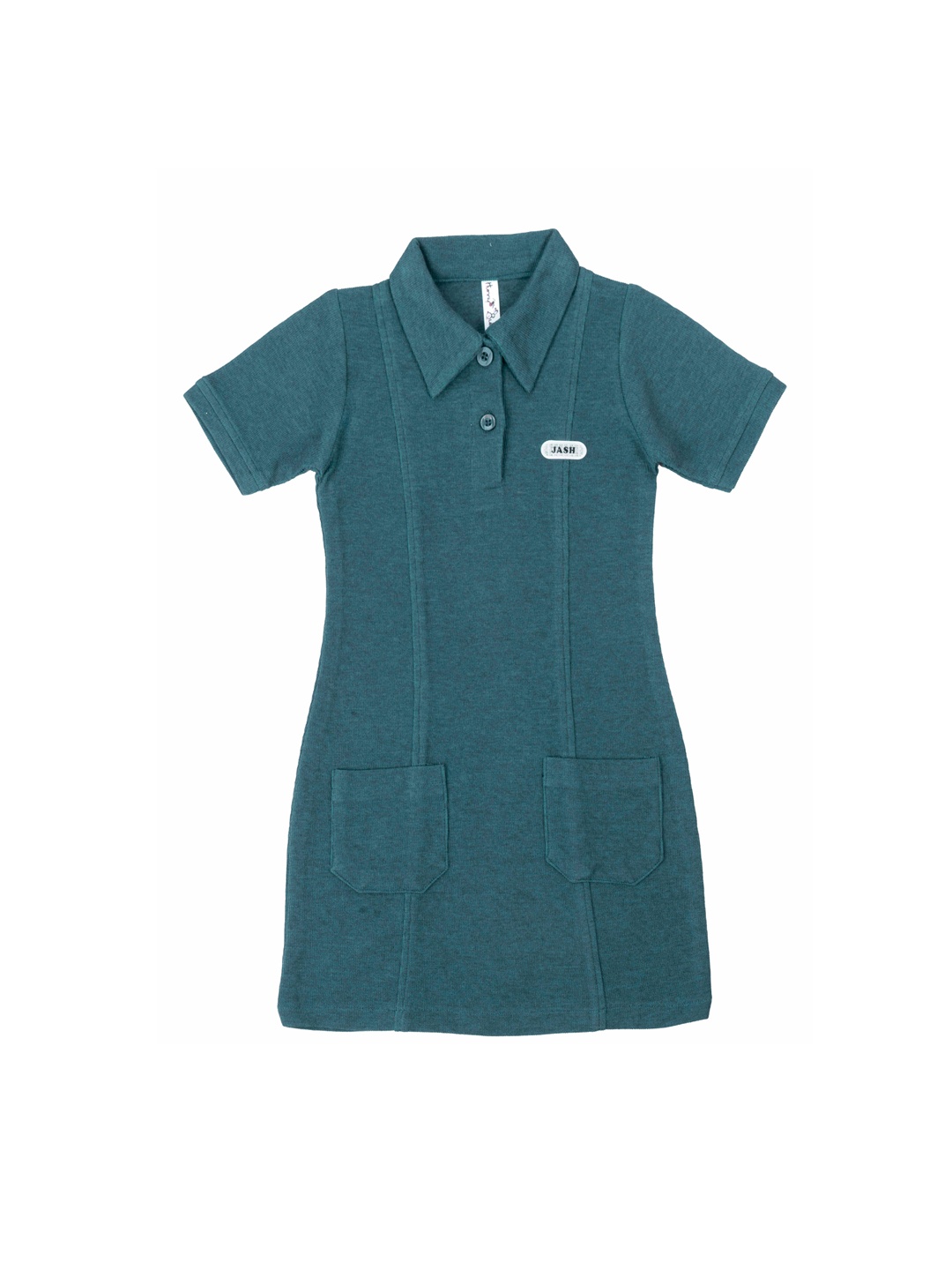 

Hunny Bunny Girls Teal Blue Cotton Solid T-shirt Dress