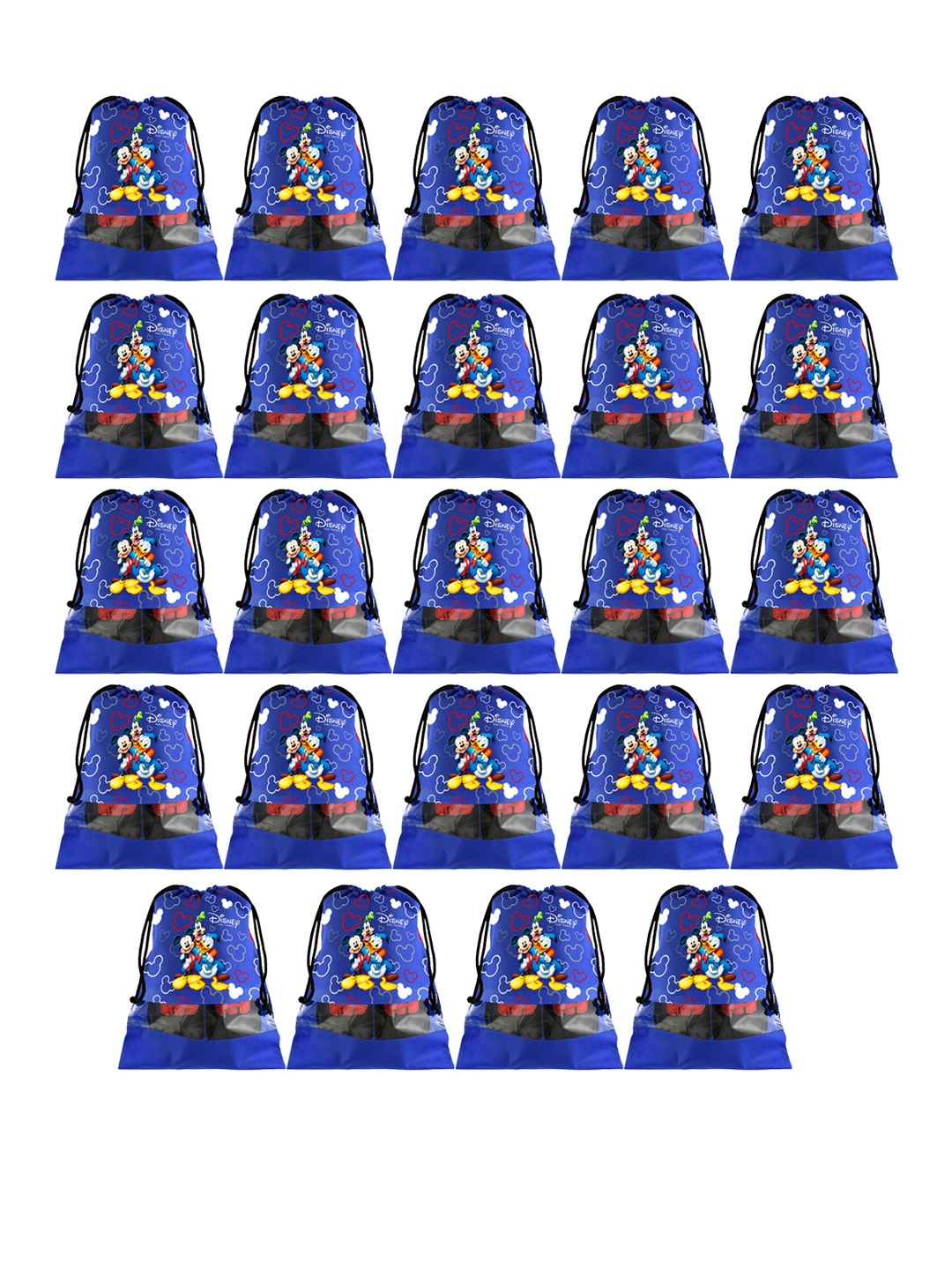 

Kuber Industries Set Of 24 Blue & Black Disney Printed Dust-Proof Shoe Organisers