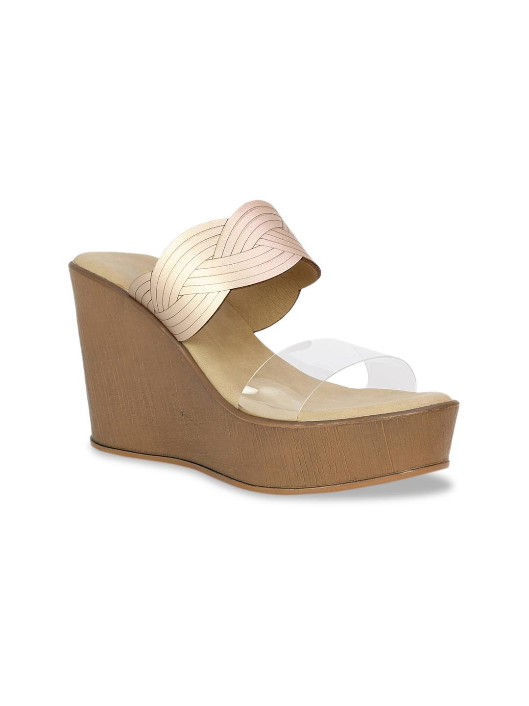 

Inc 5 Women Rose Gold Solid Sandals
