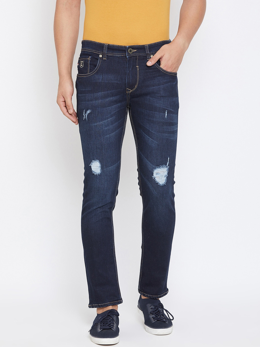 

Canary London Men Blue Slim Fit Low-Rise Mildly Distressed Jeans