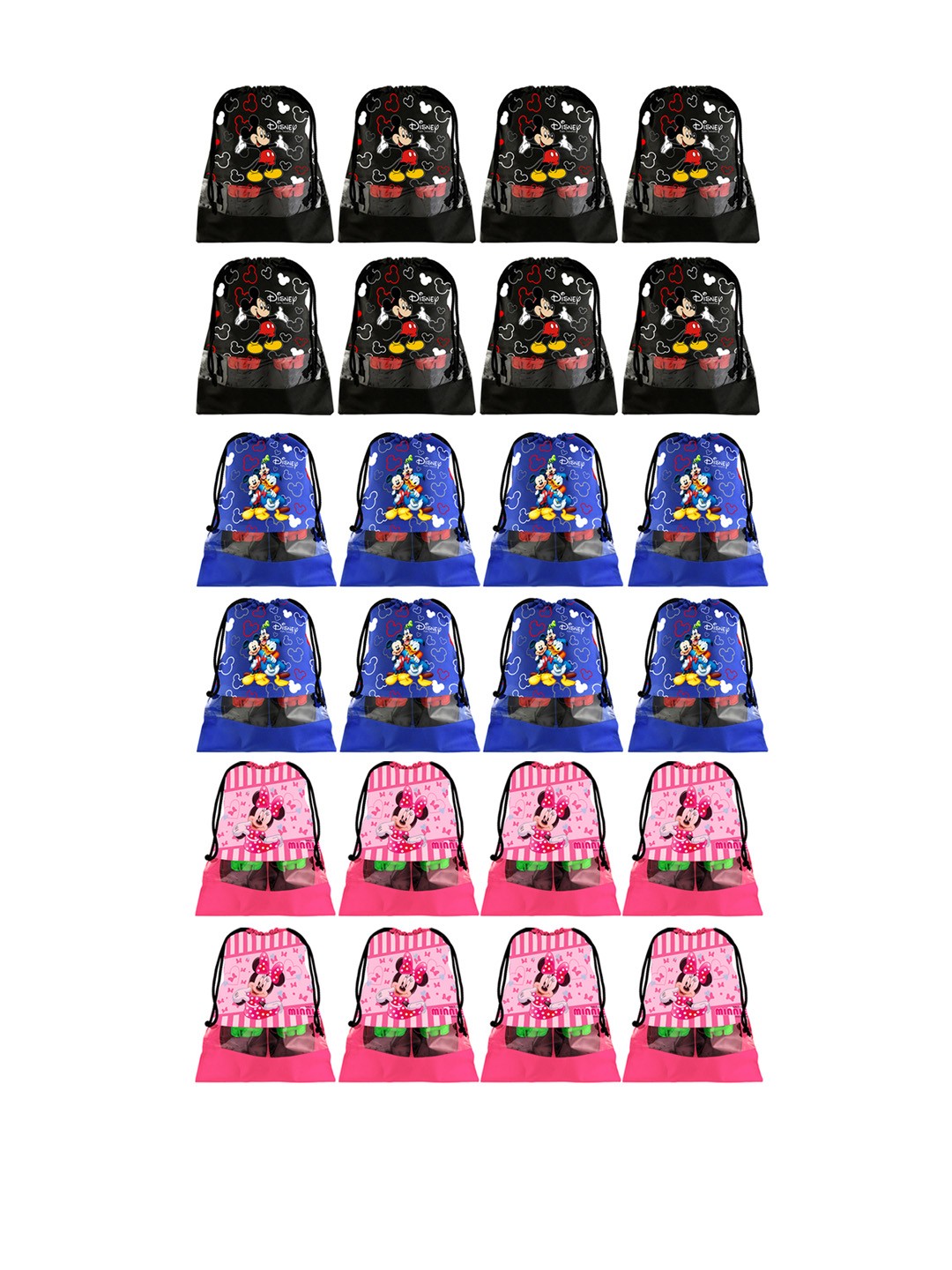 

Kuber Industries Set Of 24 Disney Printed Dust-Proof Shoe Organisers, Black