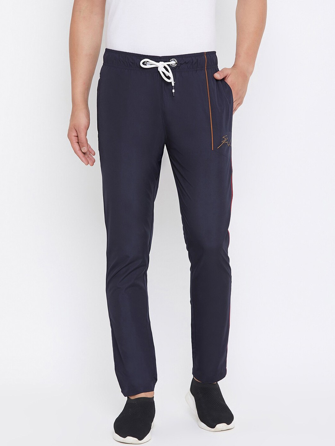 

Spirit Men Navy Blue Solid Track Pants