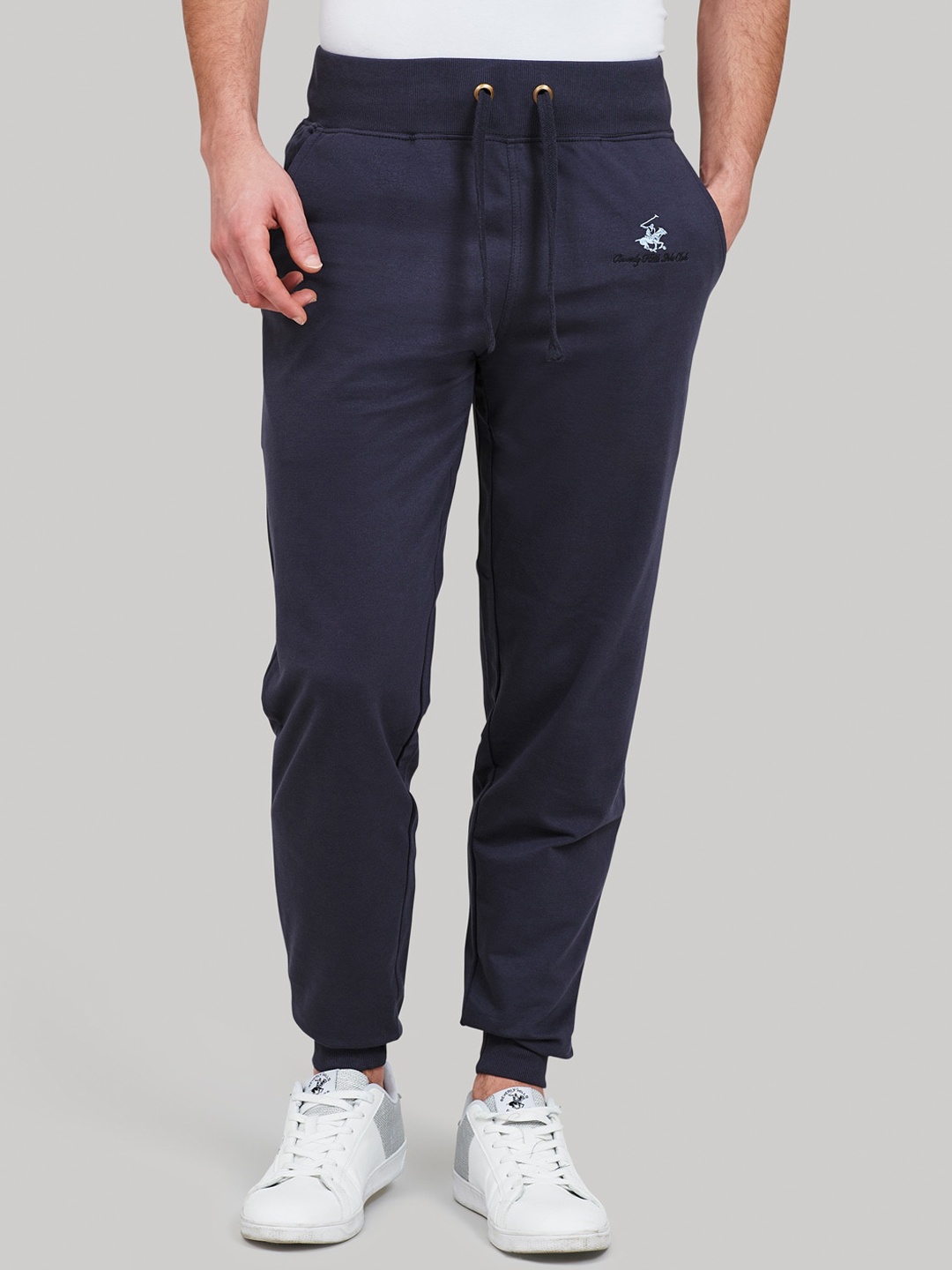 

Beverly Hills Polo Club Men Navy Blue & Black Solid Joggers