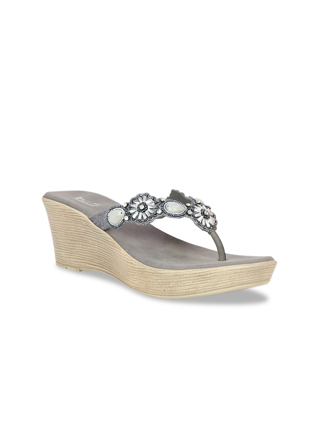 

Inc 5 Women Grey Embellished Sandals