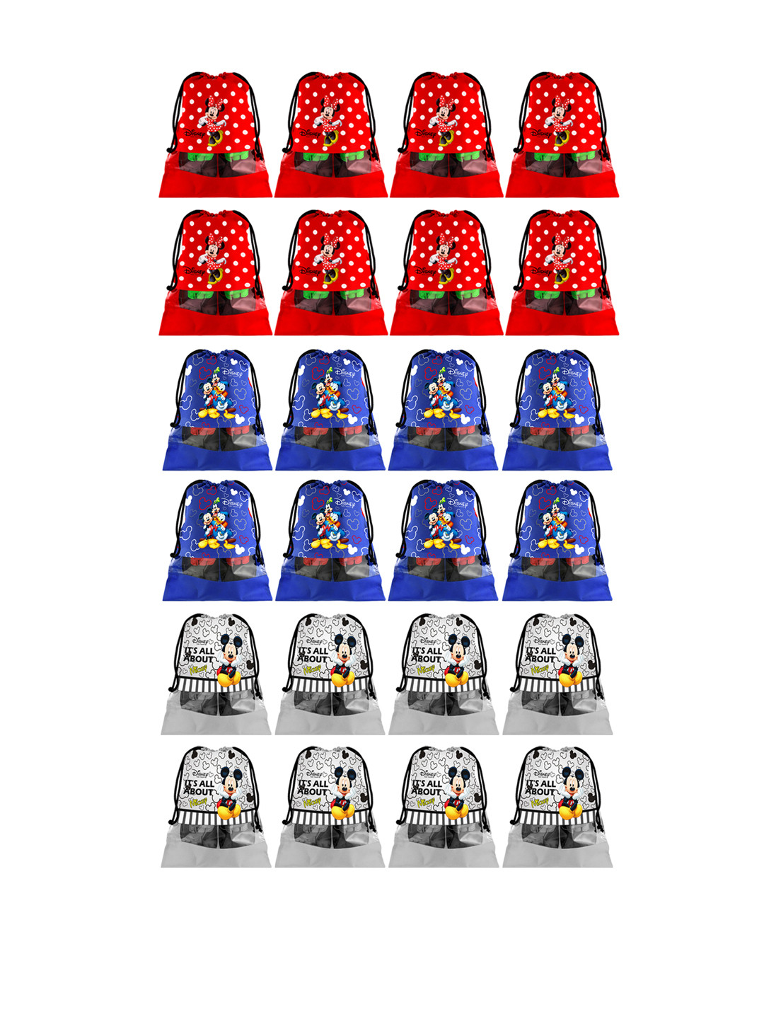 

Kuber Industries Set Of 24 Disney Printed Dust-Proof Shoe Organisers, Black