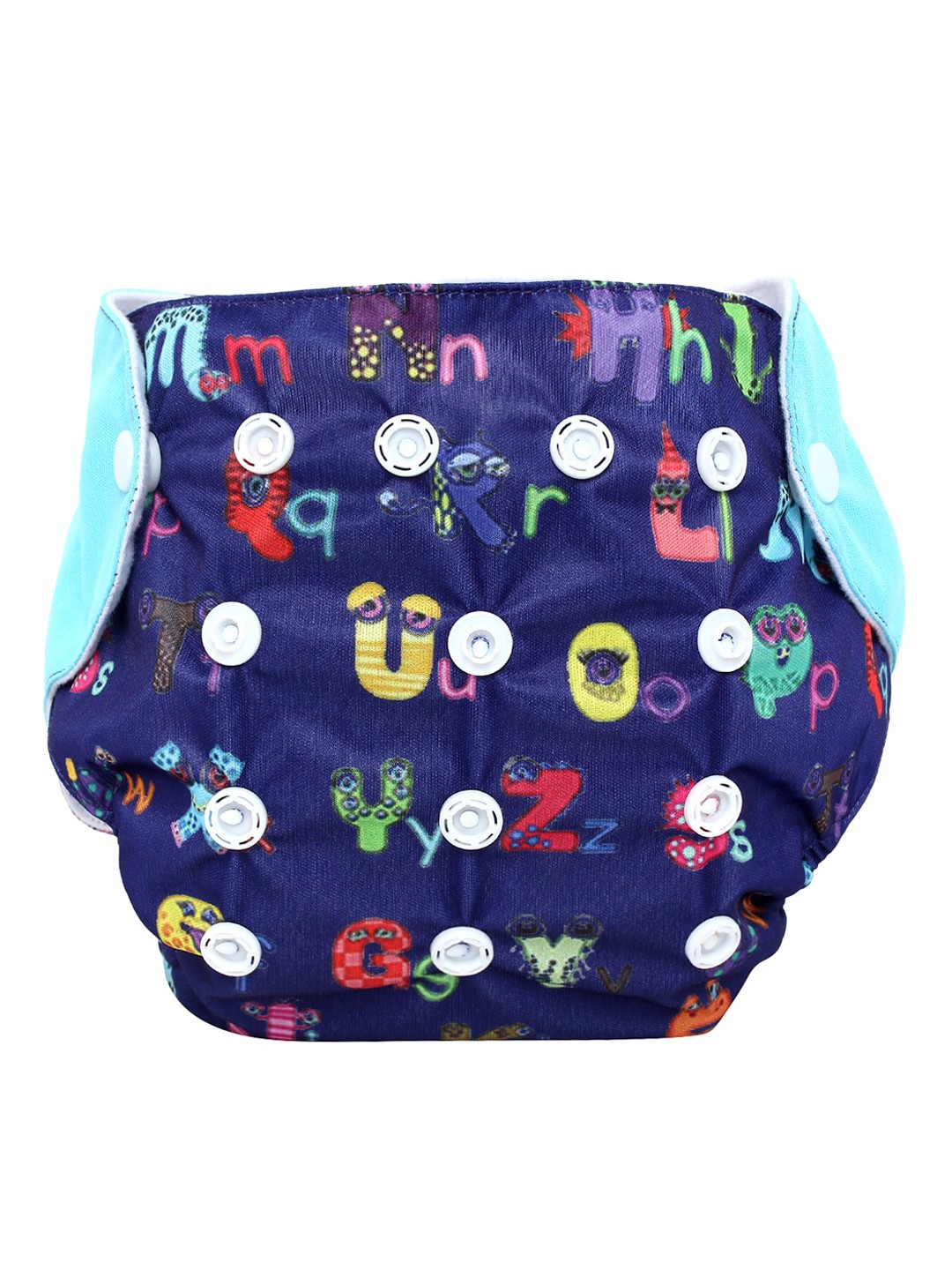 

Superminis Infants Navy Blue & Green Printed Waterproof Diaper