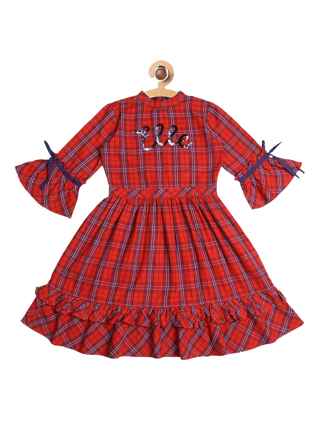 

ELLE Red Checked Dress