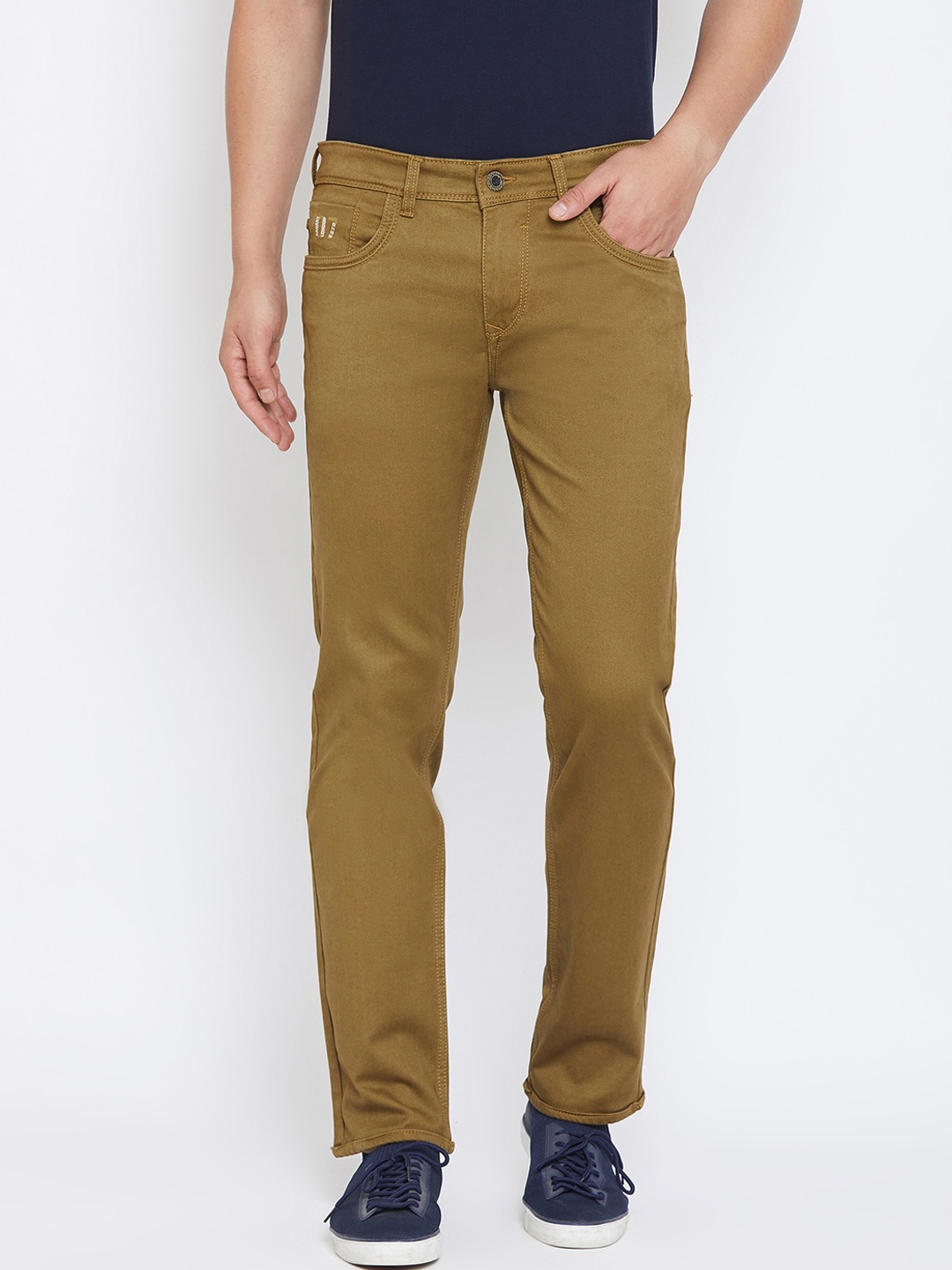 

Canary London Men Khaki Slim Fit Low-Rise Clean Look Jeans