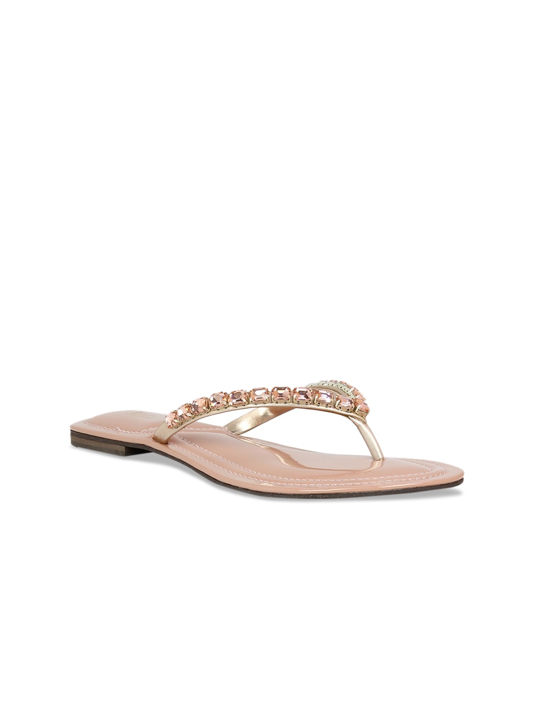 

Inc 5 Women Pink Embellished Open Toe Flats