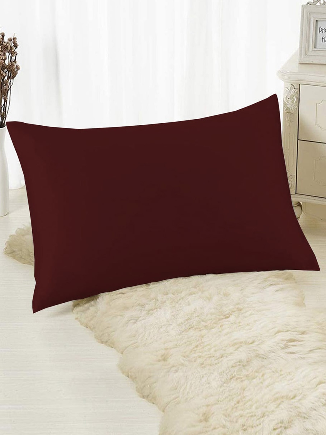 

Kuber Industries Brown Soft Throw Inserts With Microfiber Filled Pillow