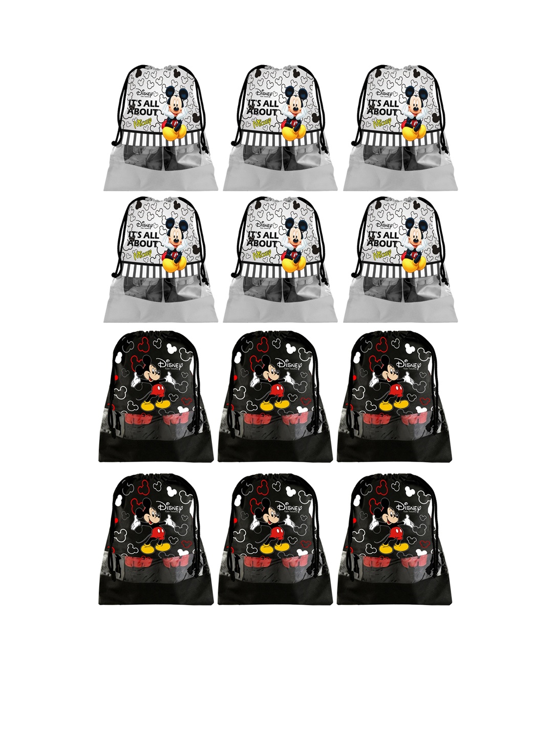 

Kuber Industries Set Of 12 Disney Printed Dust-Proof Shoe Organisers, Black