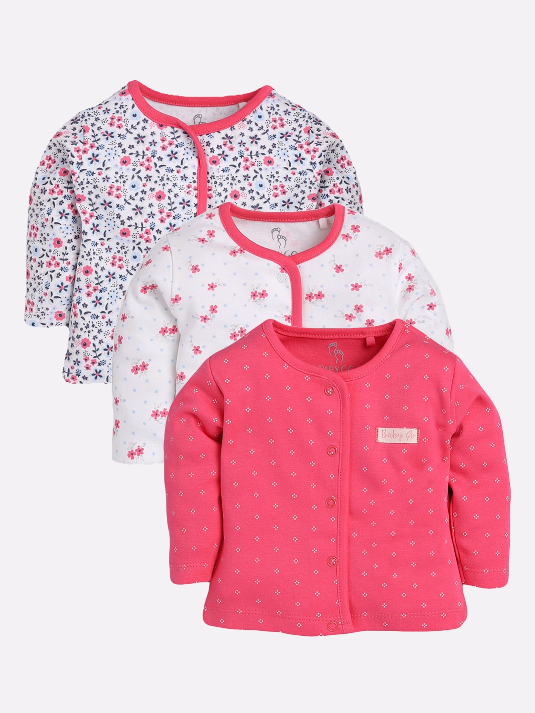 

BABY GO Infant Boys Pack Of 3 Jhabla, Fuchsia