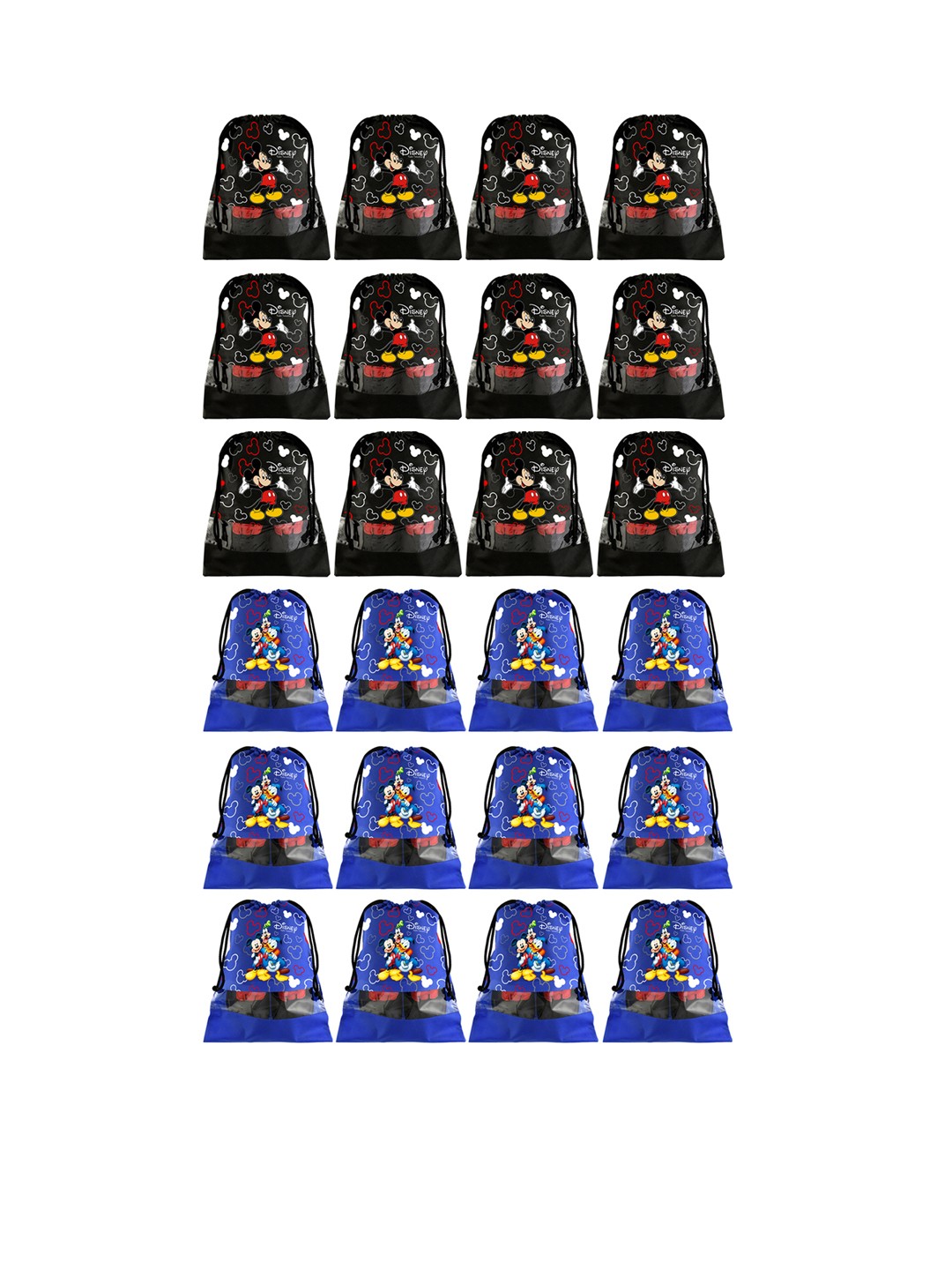 

Kuber Industries Black & Blue Set Of 24 Disney Printed Dust-Proof Shoe Organisers