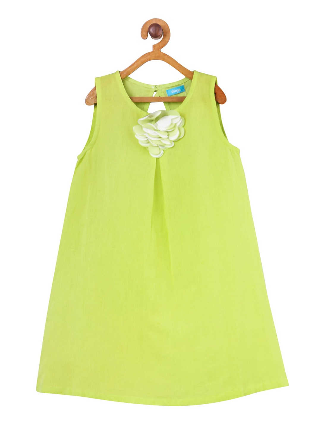 

Miyo Girls Lime Green Solid A-Line Dress