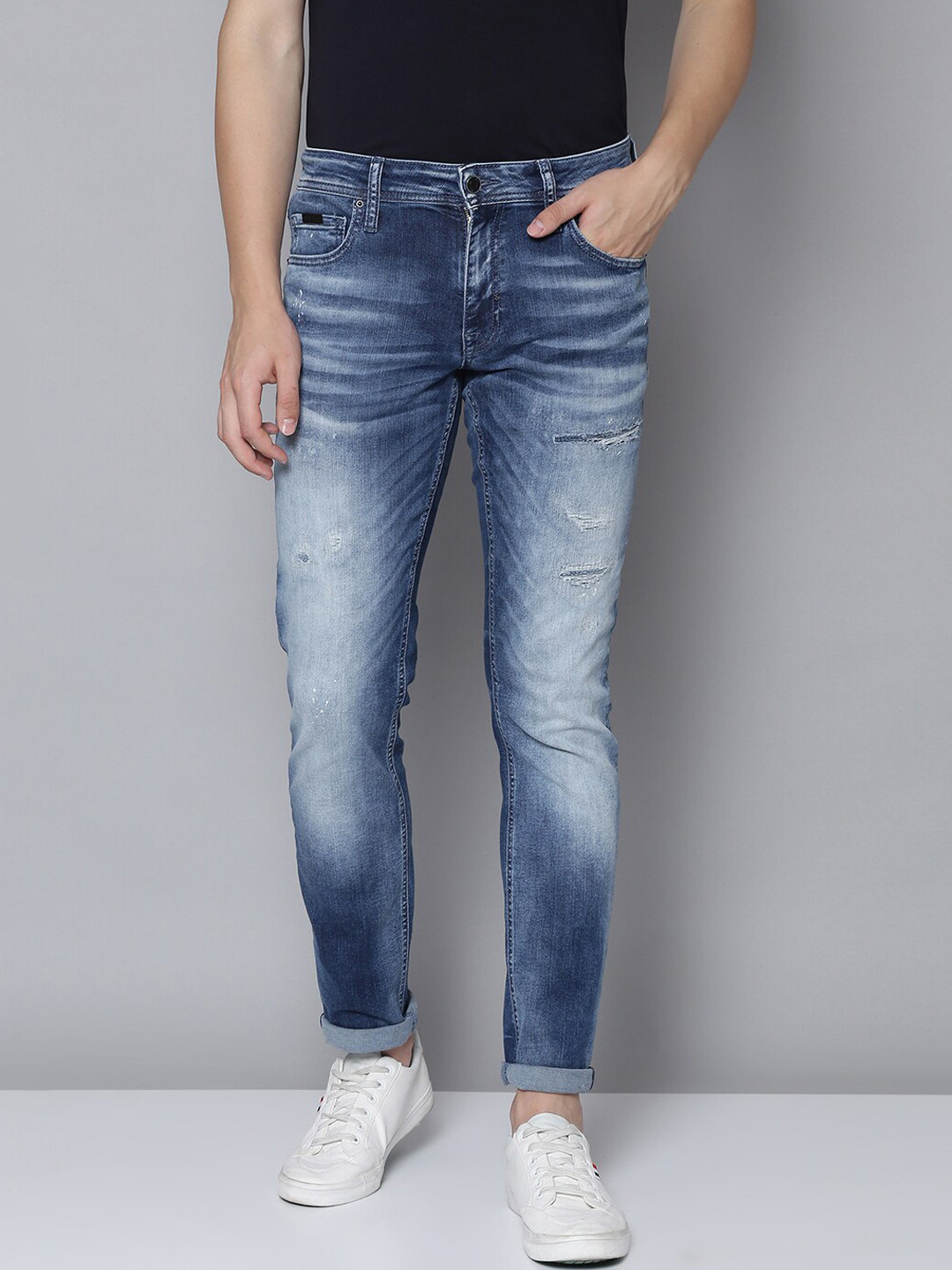 

Antony Morato Men Navy Blue Slim Fit Mid-Rise Stretchable Jeans