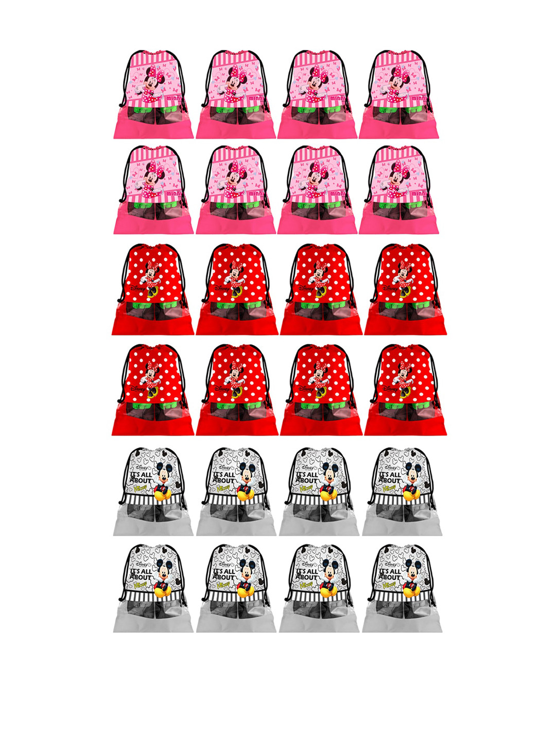 

Kuber Industries Set Of 24 Disney Printed Dust-Proof Shoe Organisers, Pink