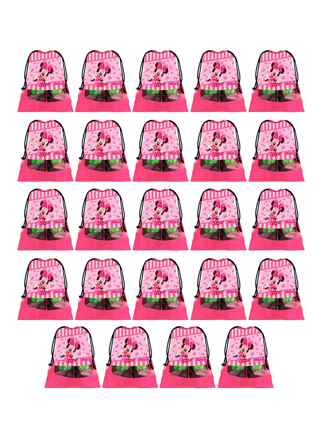 

Kuber Industries Set Of 24 Pink & Black Disney Printed Dust-Proof Shoe Organisers