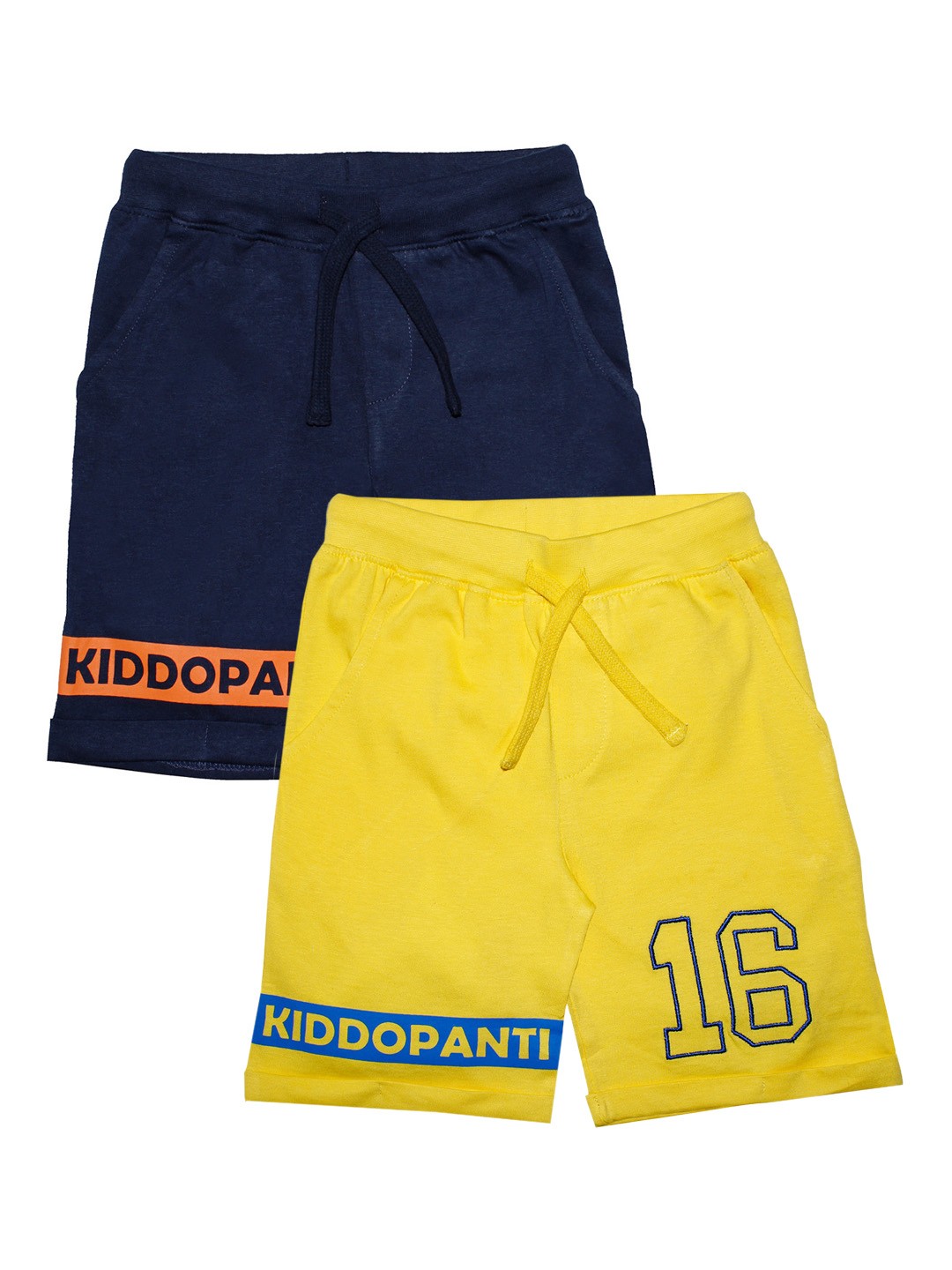 

KiddoPanti Boys Pack Of 2 Printed Regular Fit Regular Shorts, Navy blue