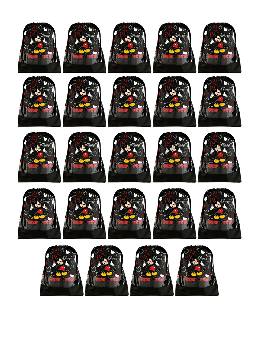 

Kuber Industries Set Of 24 Black Disney Printed Dust-Proof Shoe Organisers