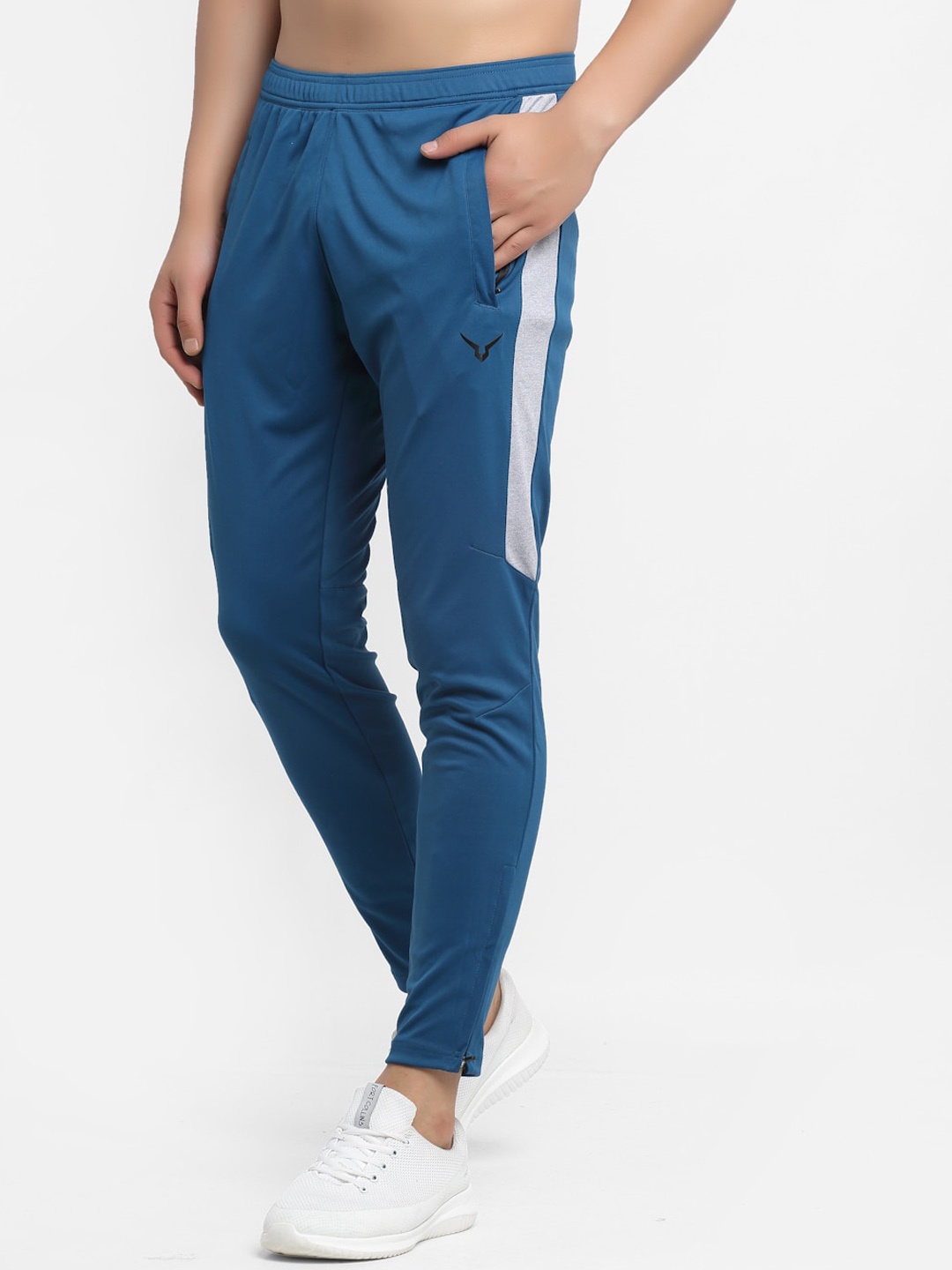 

Invincible Men Teal Blue Solid Slim-Fit Track Pants