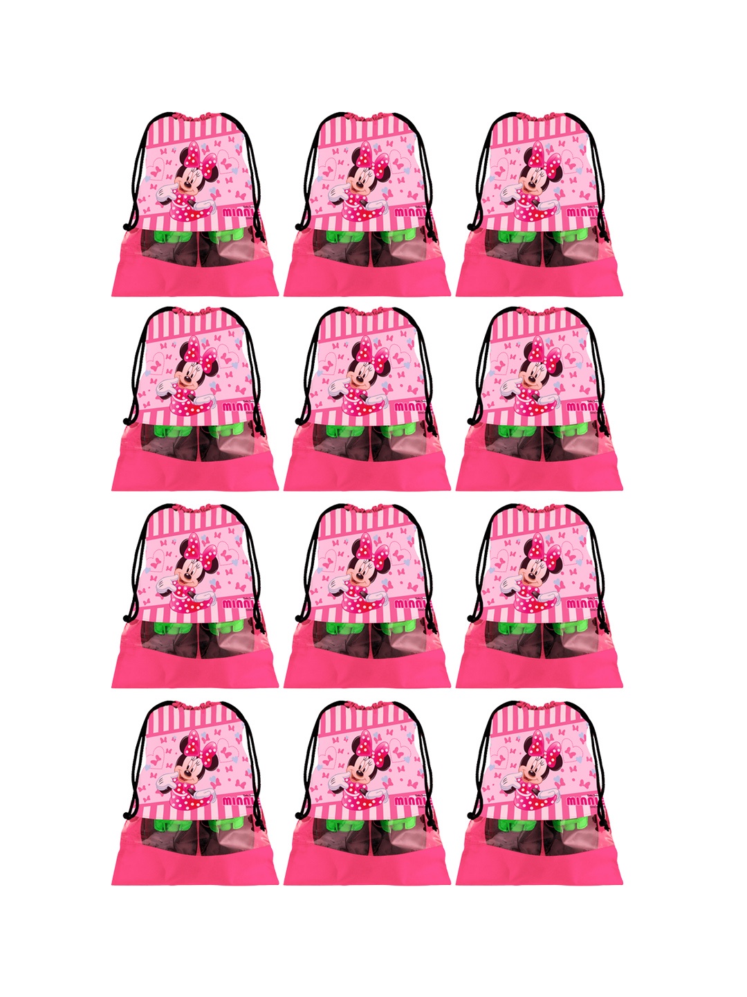 

Kuber Industries Set Of 12 Pink Disney Printed Dust-Proof Shoe Organisers