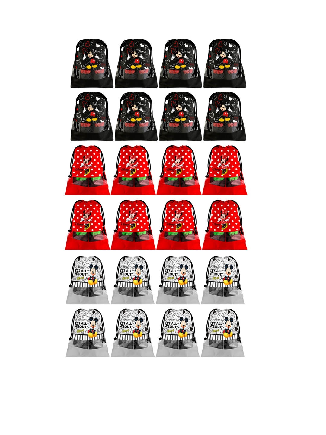

Kuber Industries Set Of 24 Disney Printed Dust-Proof Shoe Organisers, Black