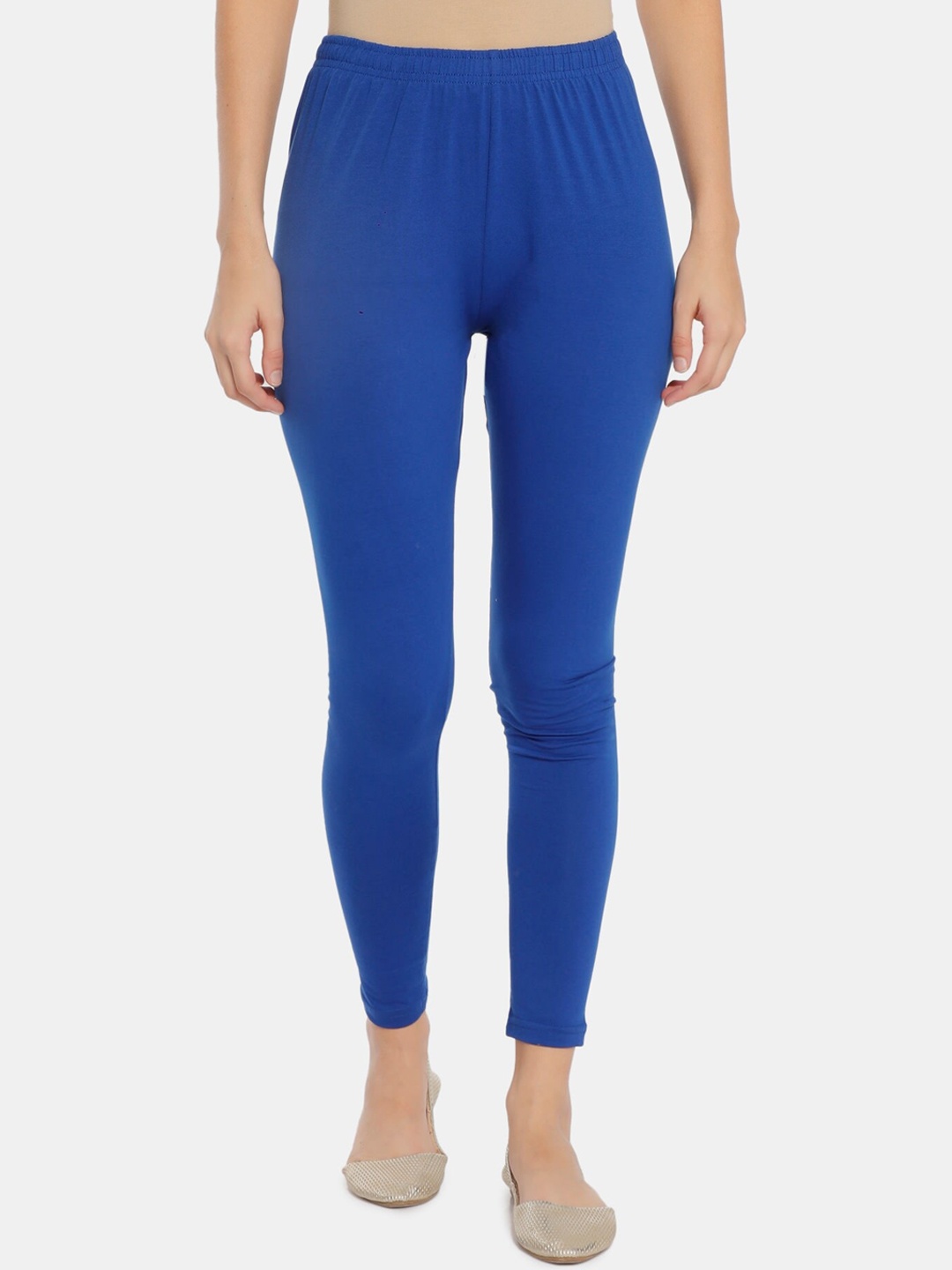 

Karigari Women Blue Solid Ankle Length Leggings