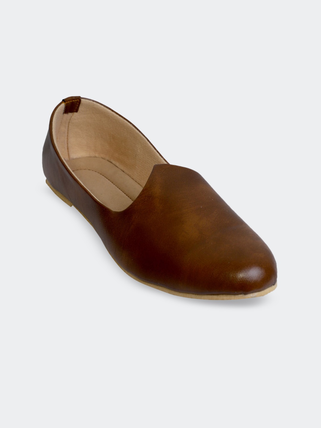 

PANAHI Men Brown Solid Mojaris