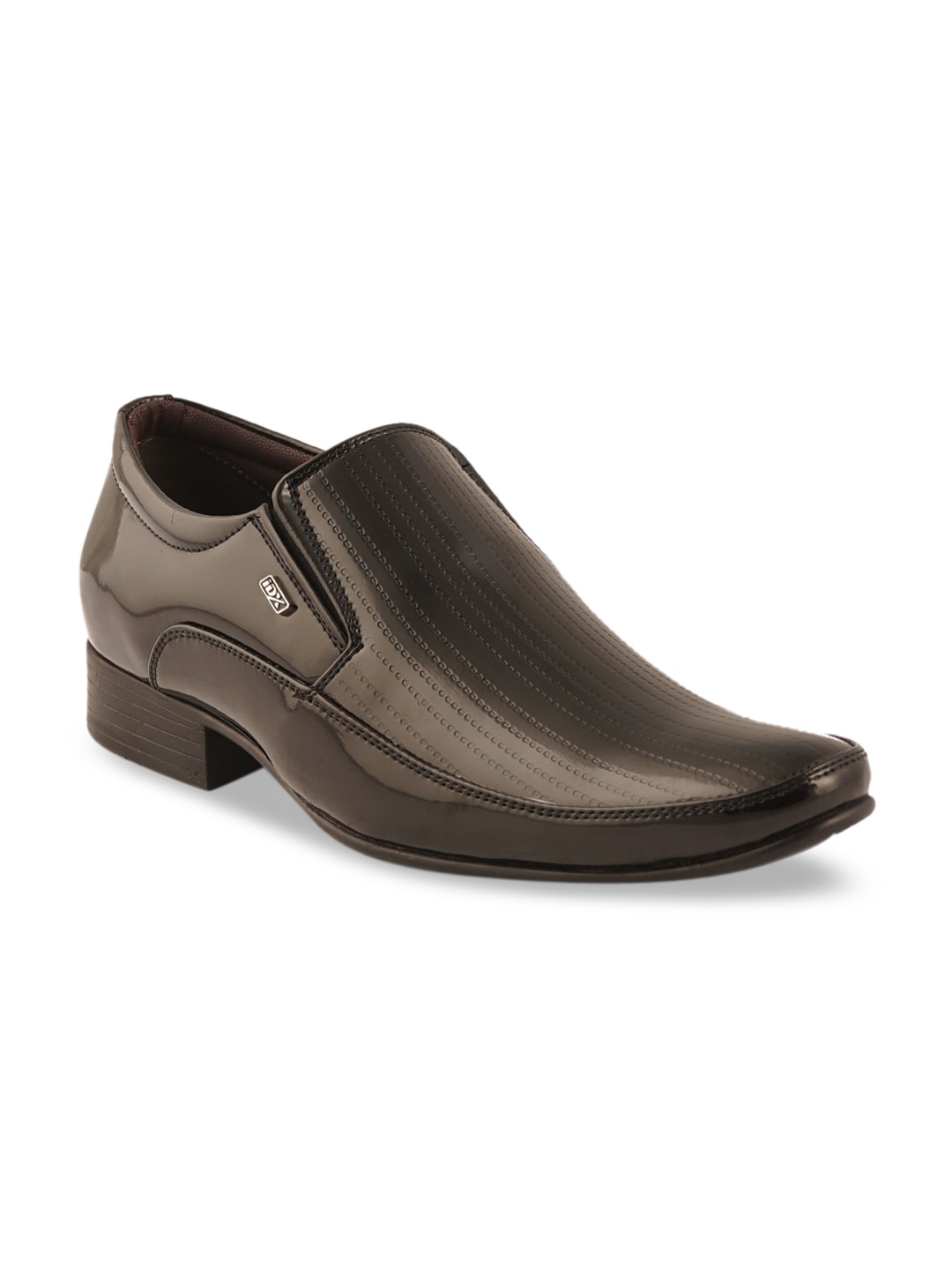

ID Men Black Leather Formal Slip-Ons
