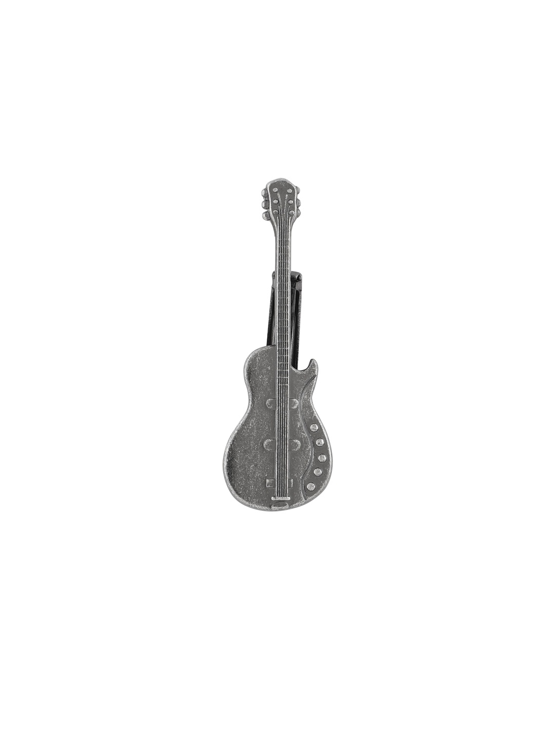 

Alvaro Castagnino Men Silver-Toned Guitar Shaped Tie Pin
