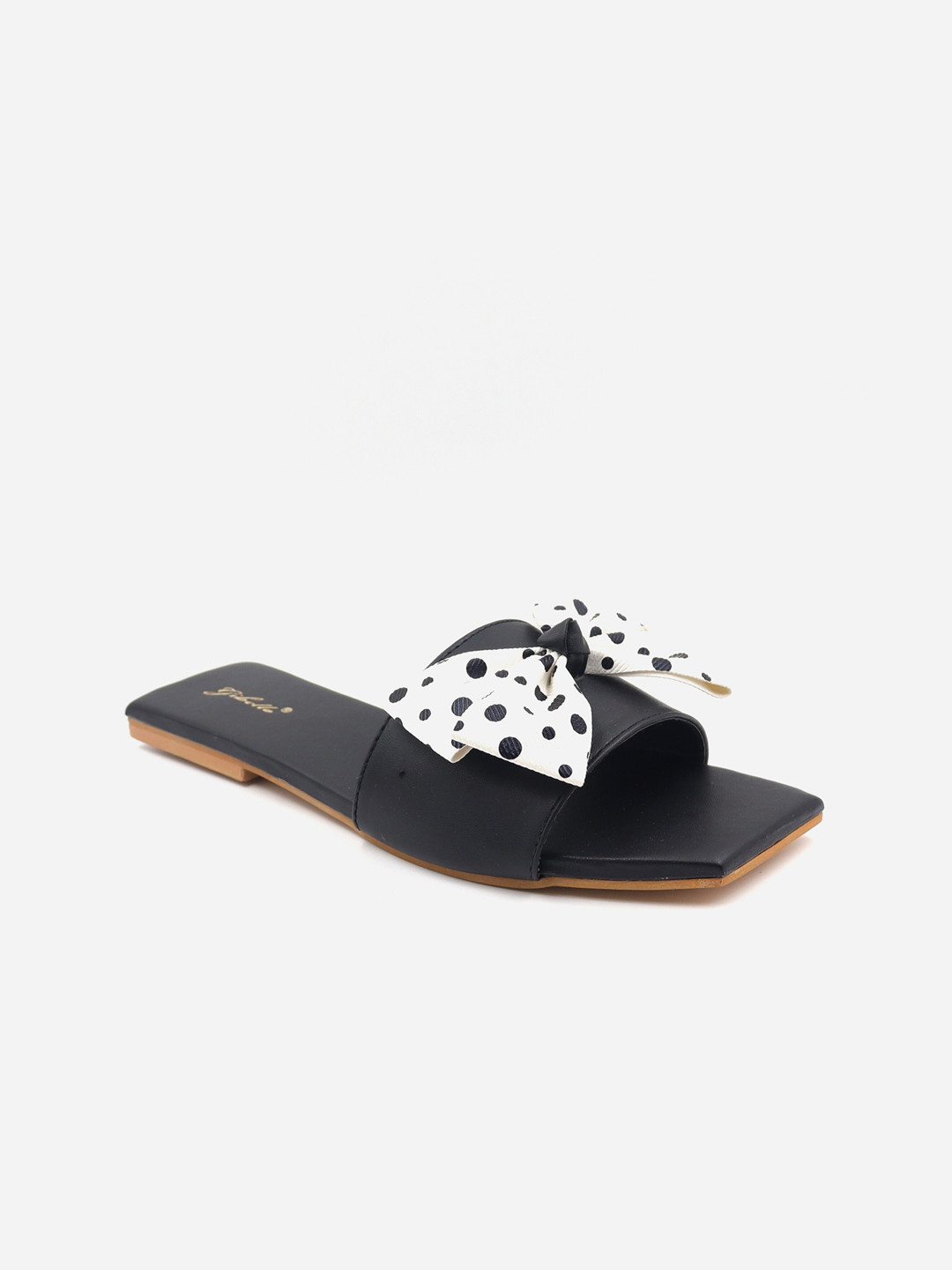 

Gibelle Women Black & White Printed Open Toe Flats