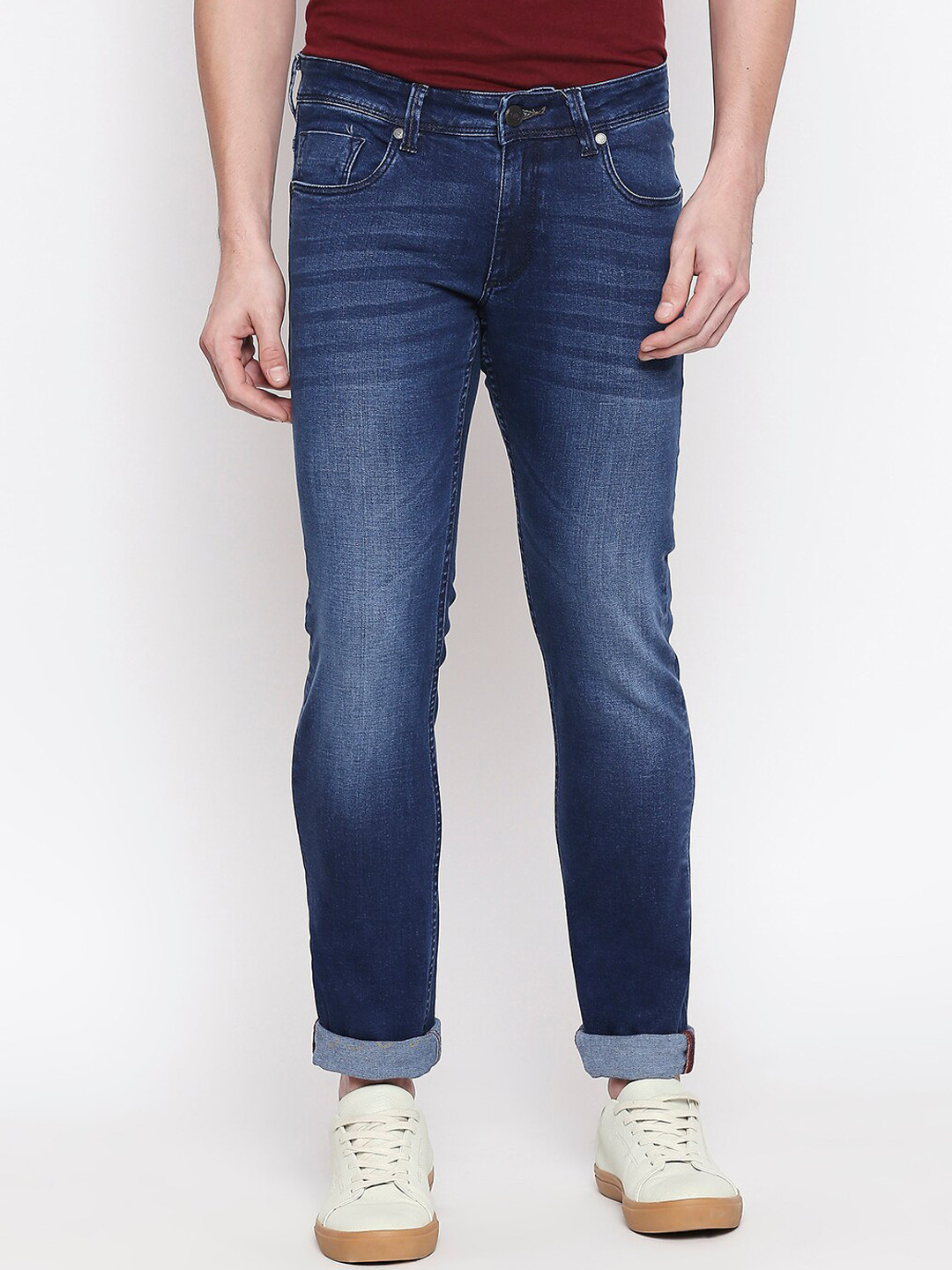 

Basics Men Blue Skinny Fit Low-Rise Clean Look Stretchable Jeans