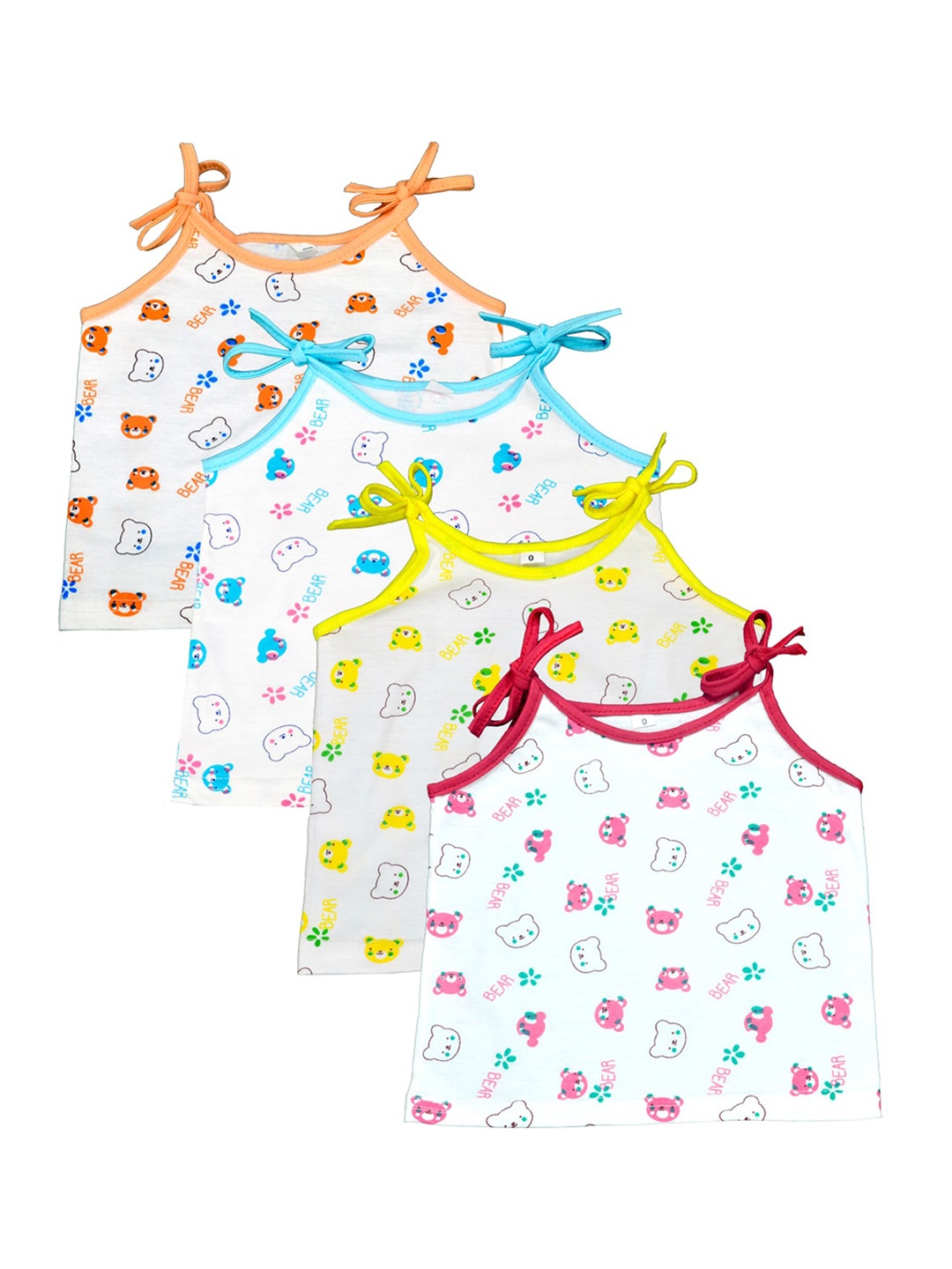 

Little Angels Infants Boys Pack Of 4 Assorted Cotton Jhabla Innerwear Vests