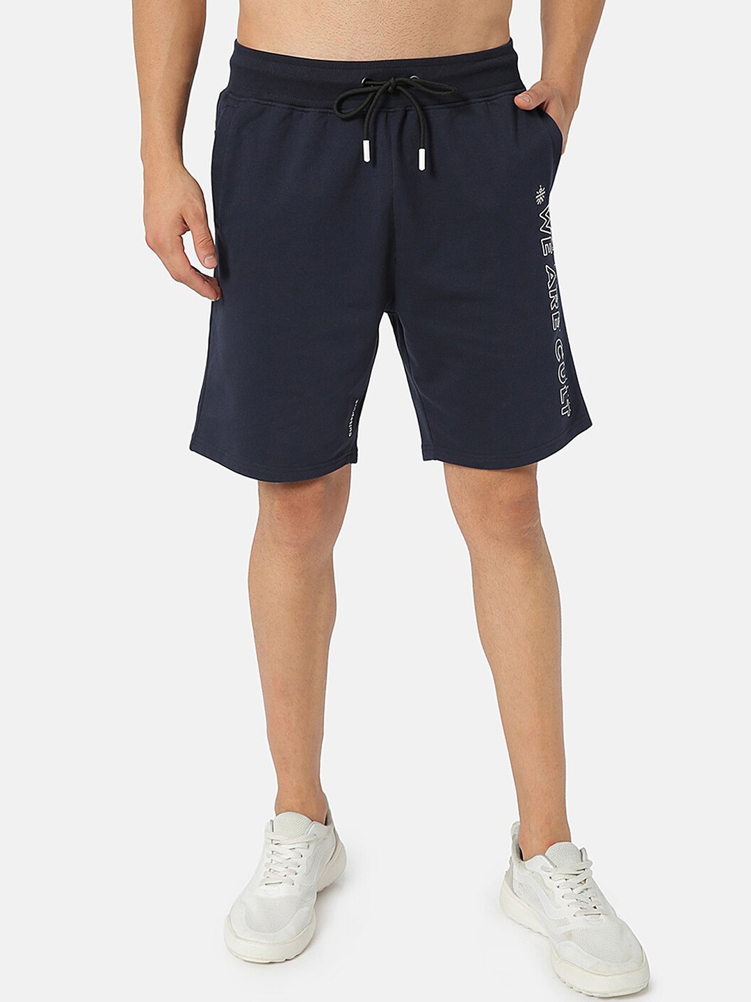

Cultsport Men Navy Blue Printed Regular Fit Sports Shorts