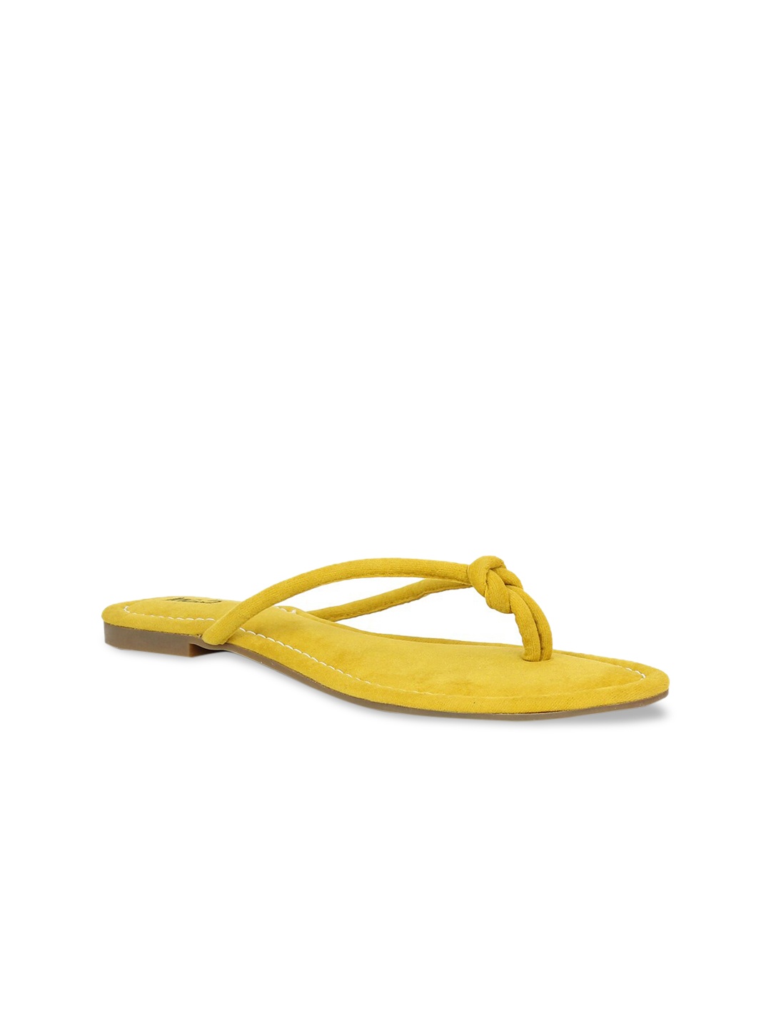 

Inc 5 Women Yellow Solid T-Strap Flats